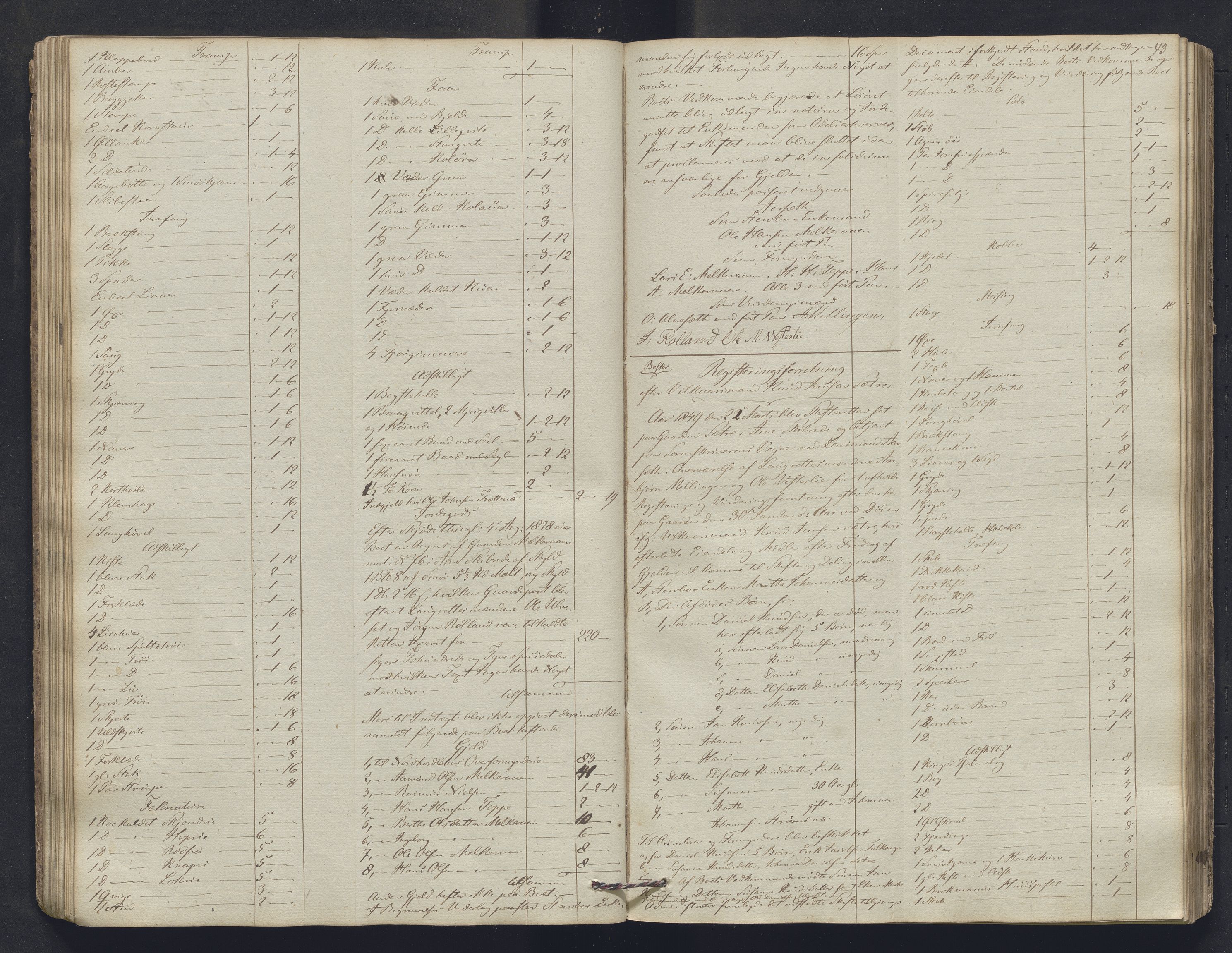 Nordhordland sorenskrivar, AV/SAB-A-2901/1/H/Hb/L0004: Registreringsprotokollar, 1846-1852, s. 43
