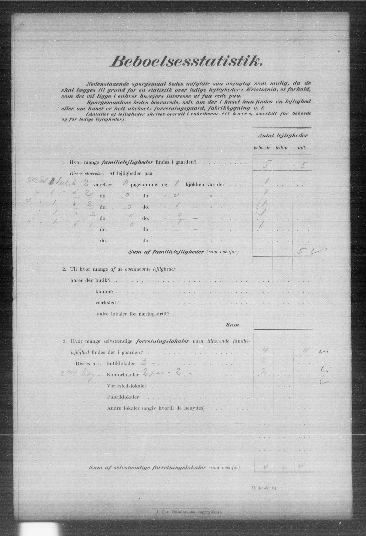 OBA, Kommunal folketelling 31.12.1903 for Kristiania kjøpstad, 1903, s. 9565