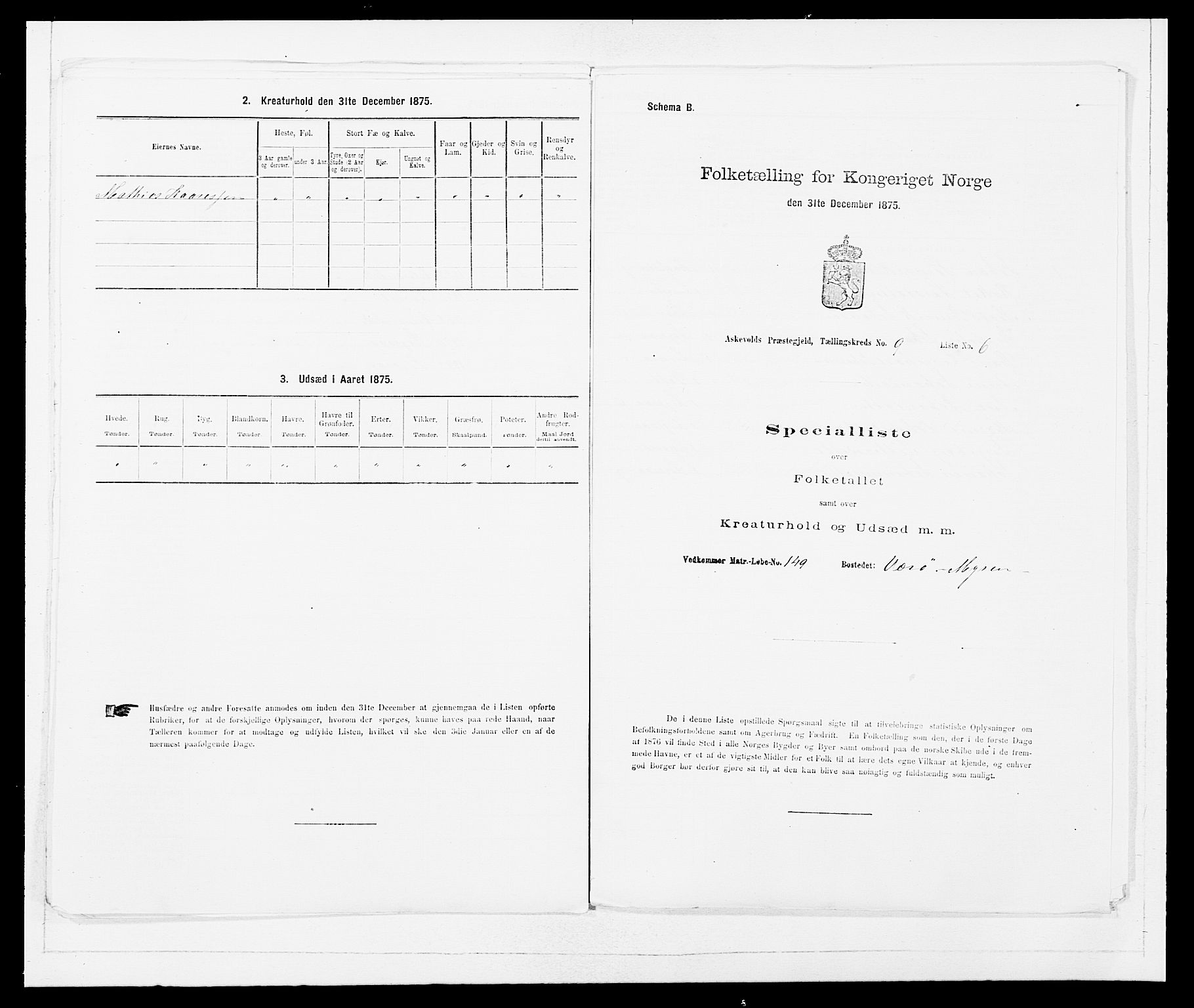 SAB, Folketelling 1875 for 1428P Askvoll prestegjeld, 1875, s. 817