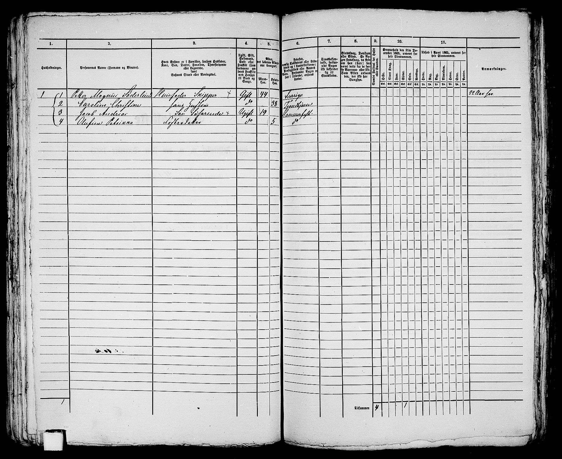 RA, Folketelling 1865 for 2001B Hammerfest prestegjeld, Hammerfest kjøpstad, 1865, s. 122