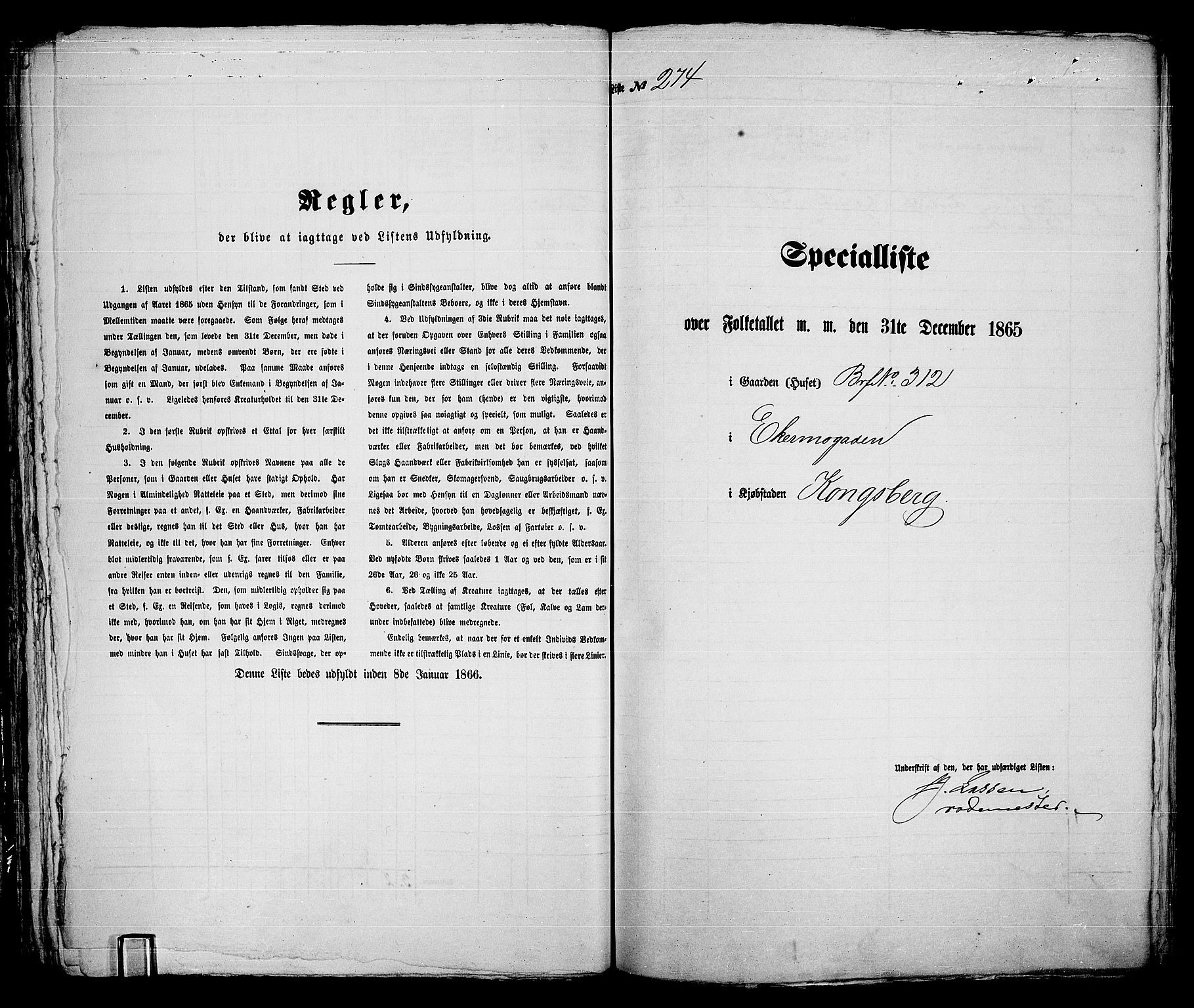 RA, Folketelling 1865 for 0604B Kongsberg prestegjeld, Kongsberg kjøpstad, 1865, s. 568