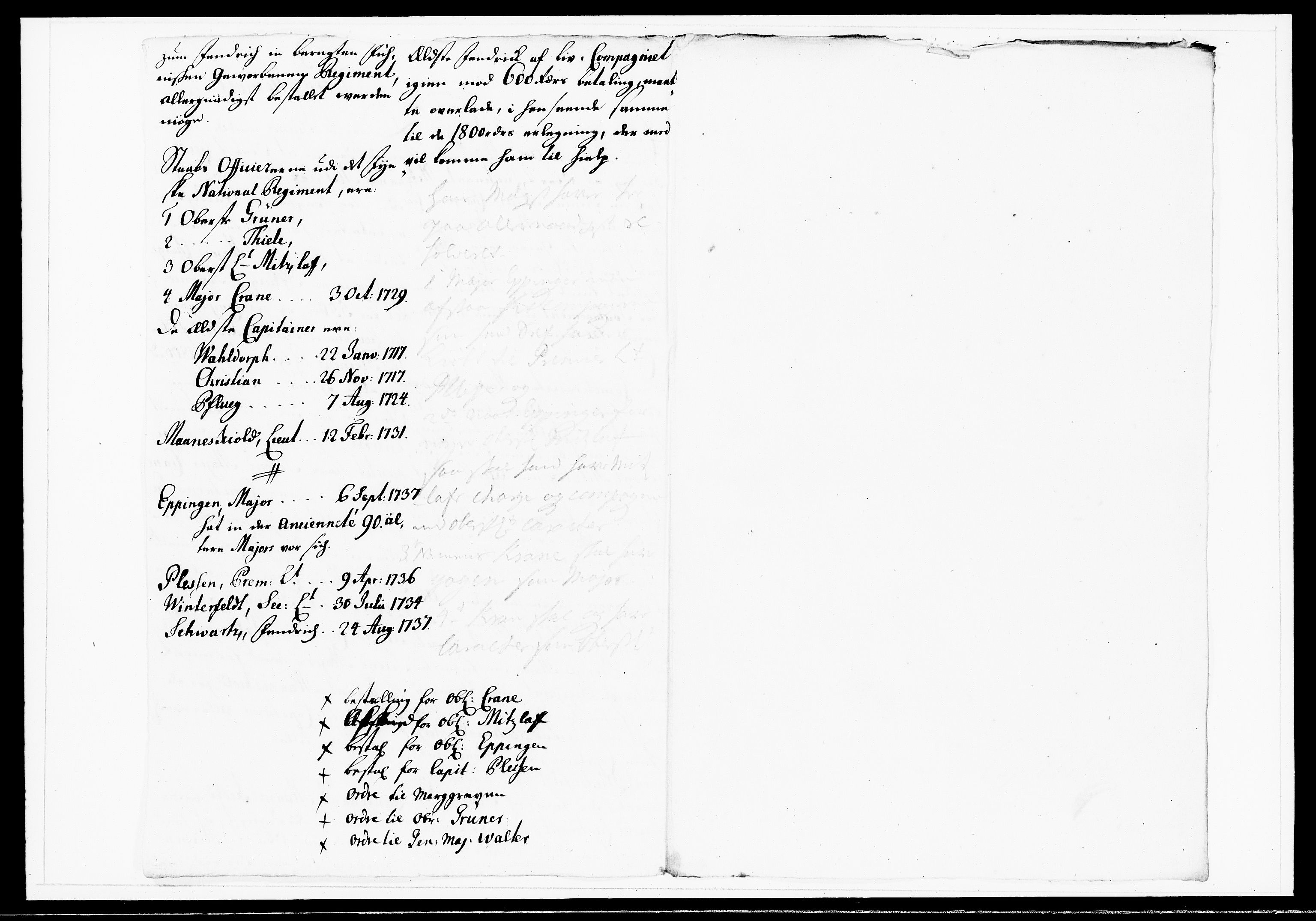 Krigskollegiet, Krigskancelliet, DRA/A-0006/-/1143-1150: Refererede sager, 1738, s. 456