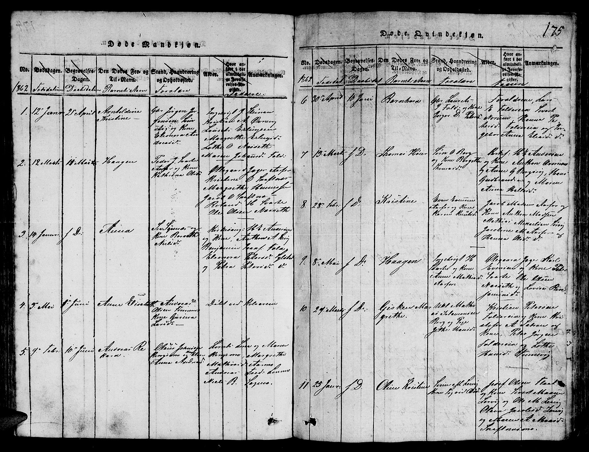 Ministerialprotokoller, klokkerbøker og fødselsregistre - Nord-Trøndelag, SAT/A-1458/780/L0648: Klokkerbok nr. 780C01 /3, 1815-1877, s. 175