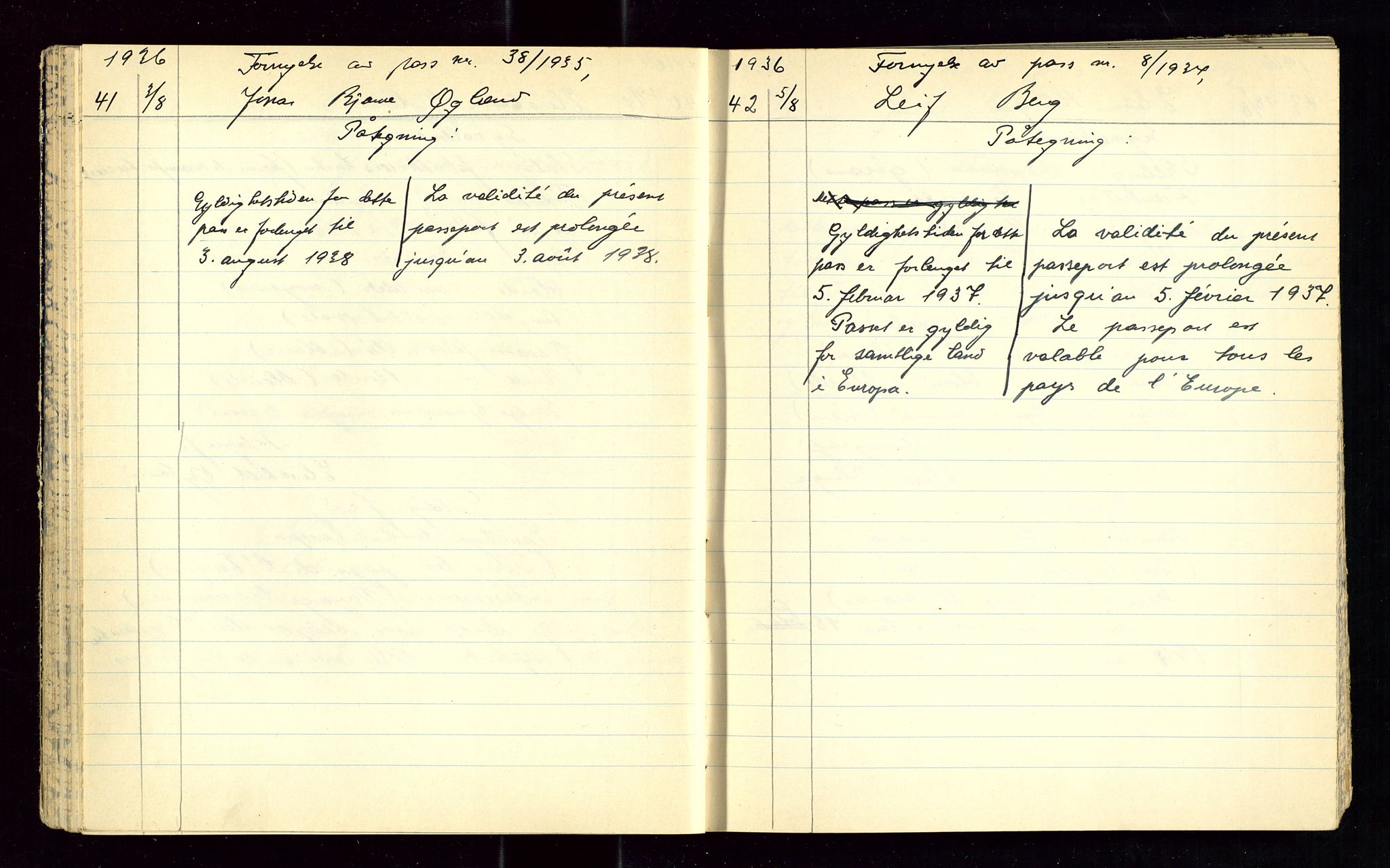 Sandnes politikammer, AV/SAST-A-100446/K/L0005: Passprotokoll, 1934-1938, s. 73