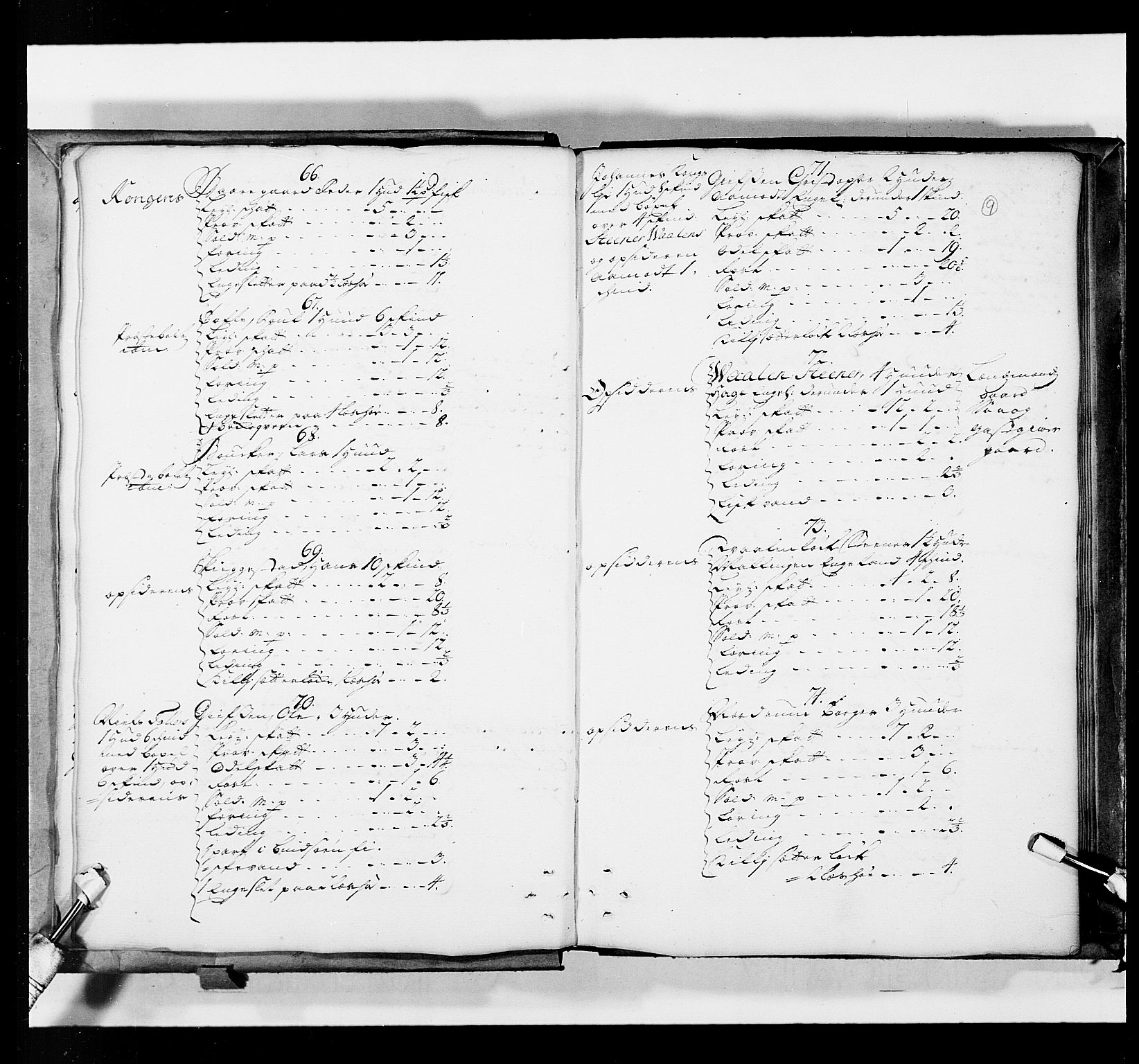 Stattholderembetet 1572-1771, AV/RA-EA-2870/Ek/L0036/0001: Jordebøker 1662-1720: / Matrikkel for Gudbrandsdal, 1719, s. 8b-9a