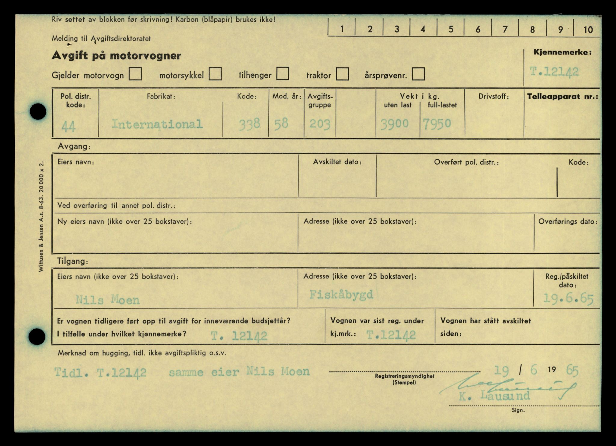 Møre og Romsdal vegkontor - Ålesund trafikkstasjon, AV/SAT-A-4099/F/Fe/L0035: Registreringskort for kjøretøy T 12653 - T 12829, 1927-1998, s. 2132