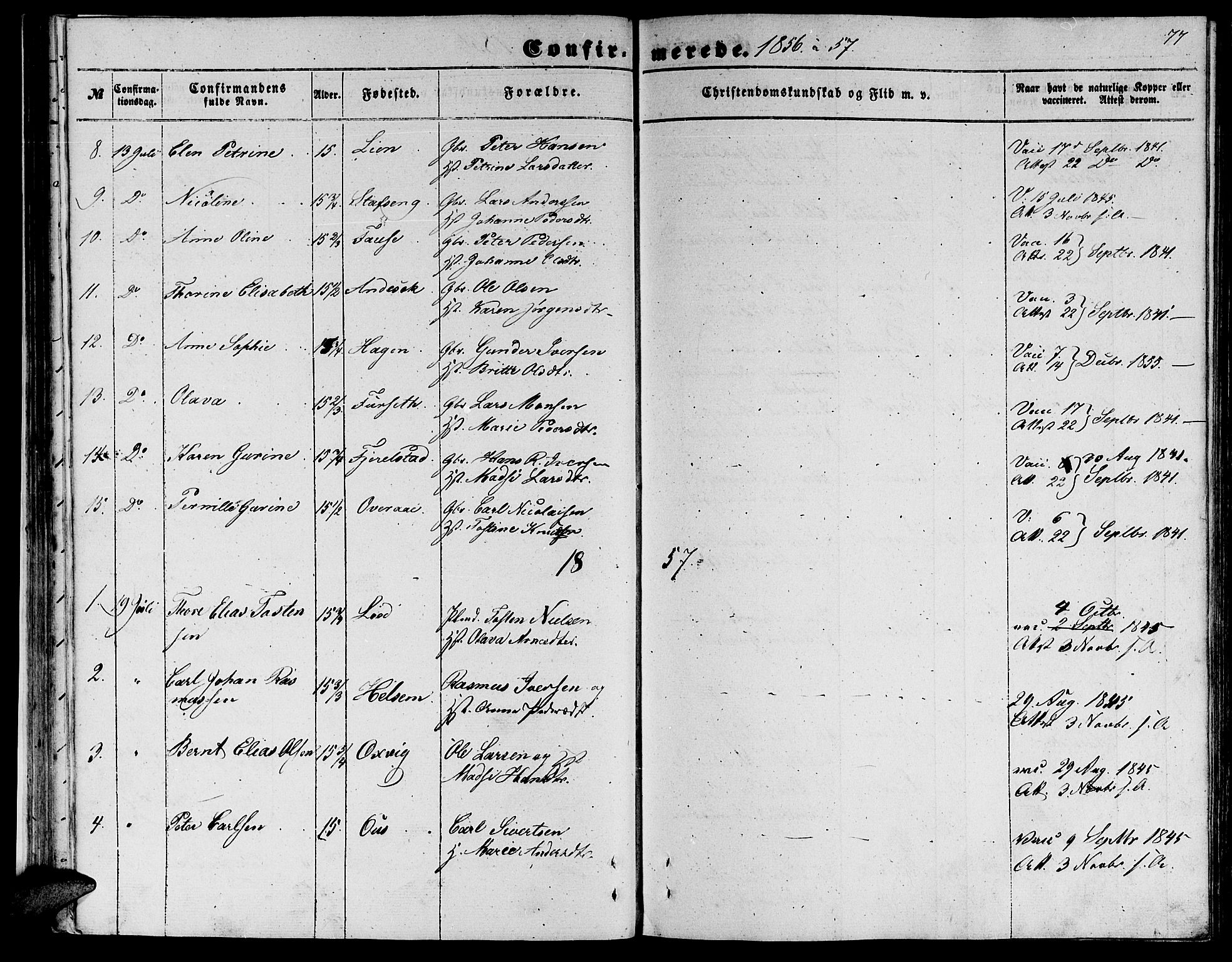 Ministerialprotokoller, klokkerbøker og fødselsregistre - Møre og Romsdal, SAT/A-1454/520/L0291: Klokkerbok nr. 520C03, 1854-1881, s. 77