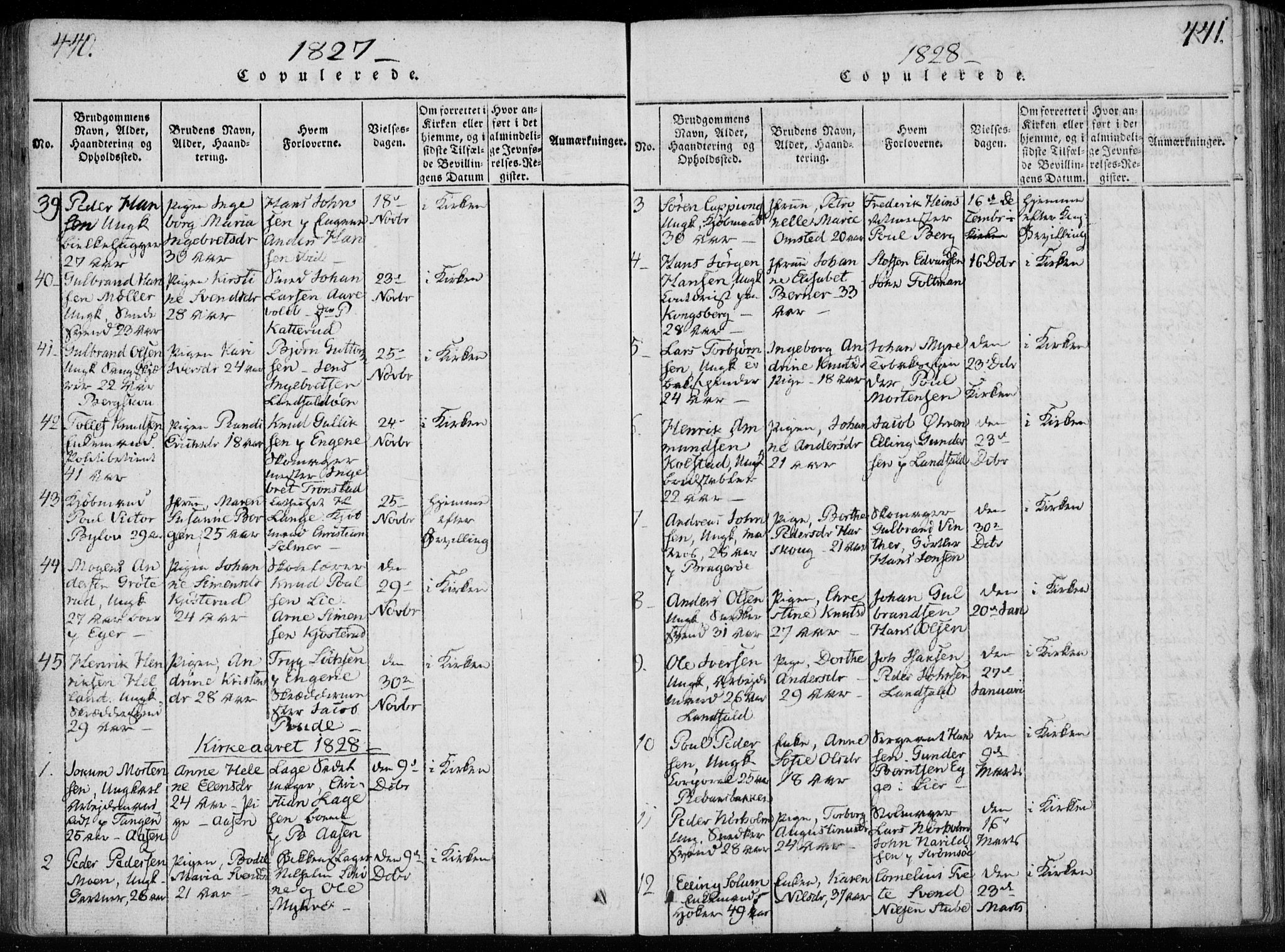 Bragernes kirkebøker, AV/SAKO-A-6/F/Fa/L0007: Ministerialbok nr. I 7, 1815-1829, s. 440-441