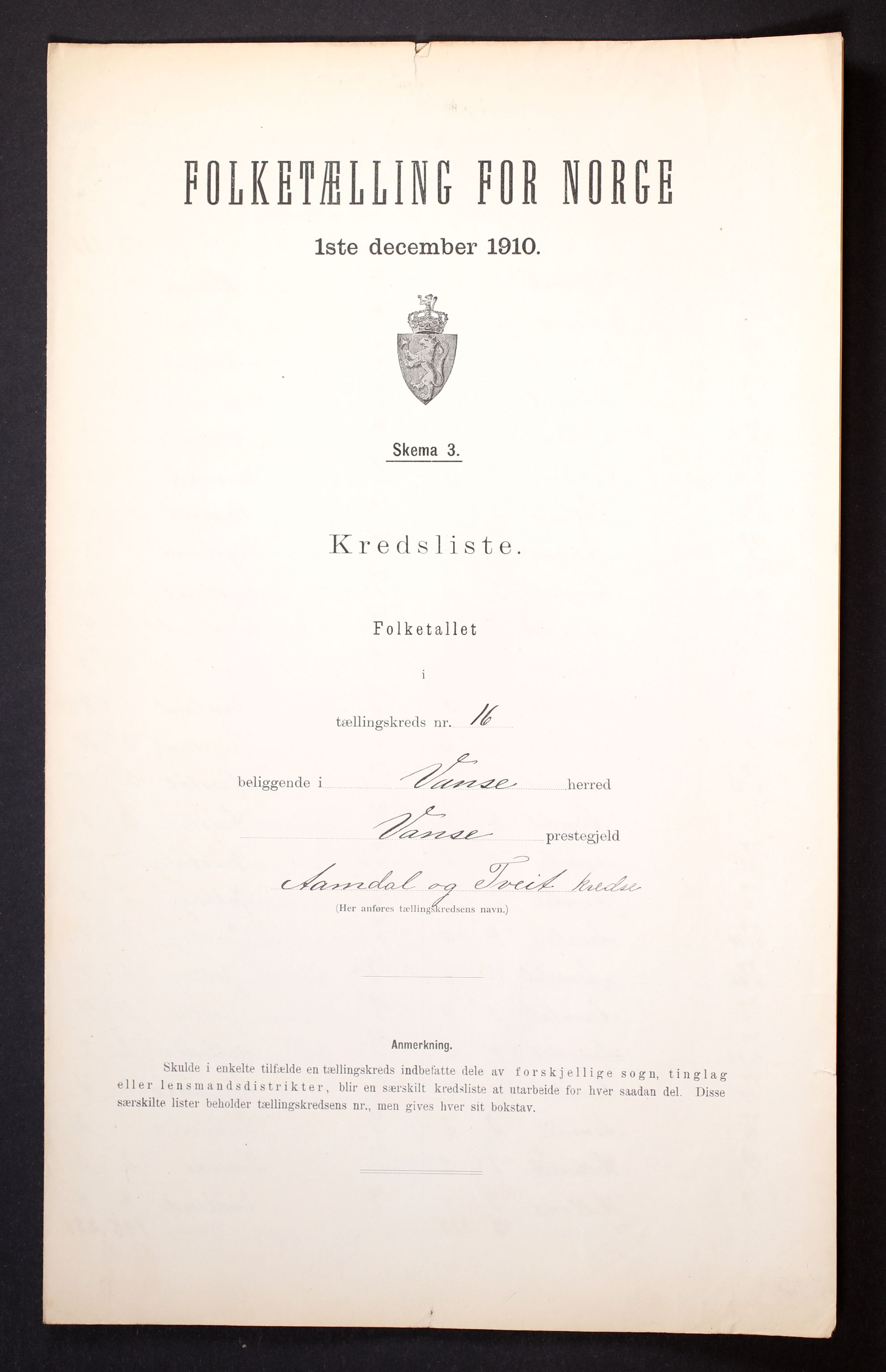 RA, Folketelling 1910 for 1041 Vanse herred, 1910, s. 69