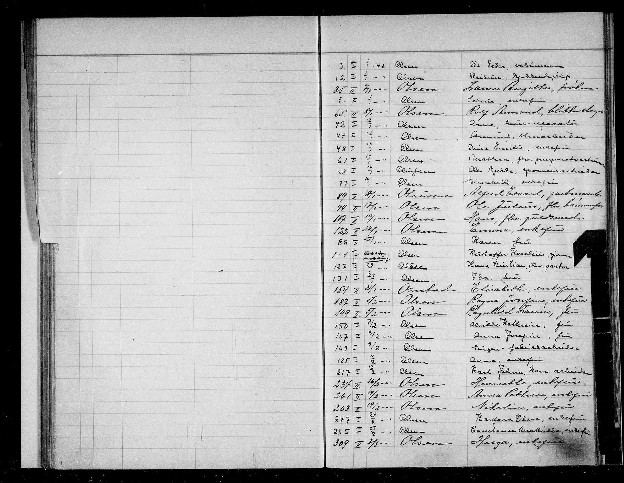 Oslo skifterett, AV/SAO-A-10383/F/Fa/Faa/L0048: Register til dødsfallsprotokollene, 1948