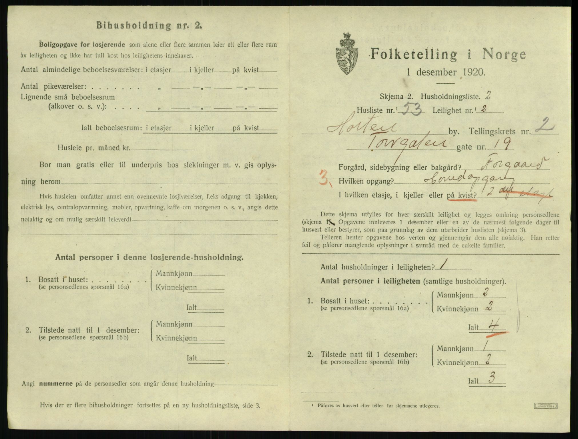 SAKO, Folketelling 1920 for 0703 Horten kjøpstad, 1920, s. 3519