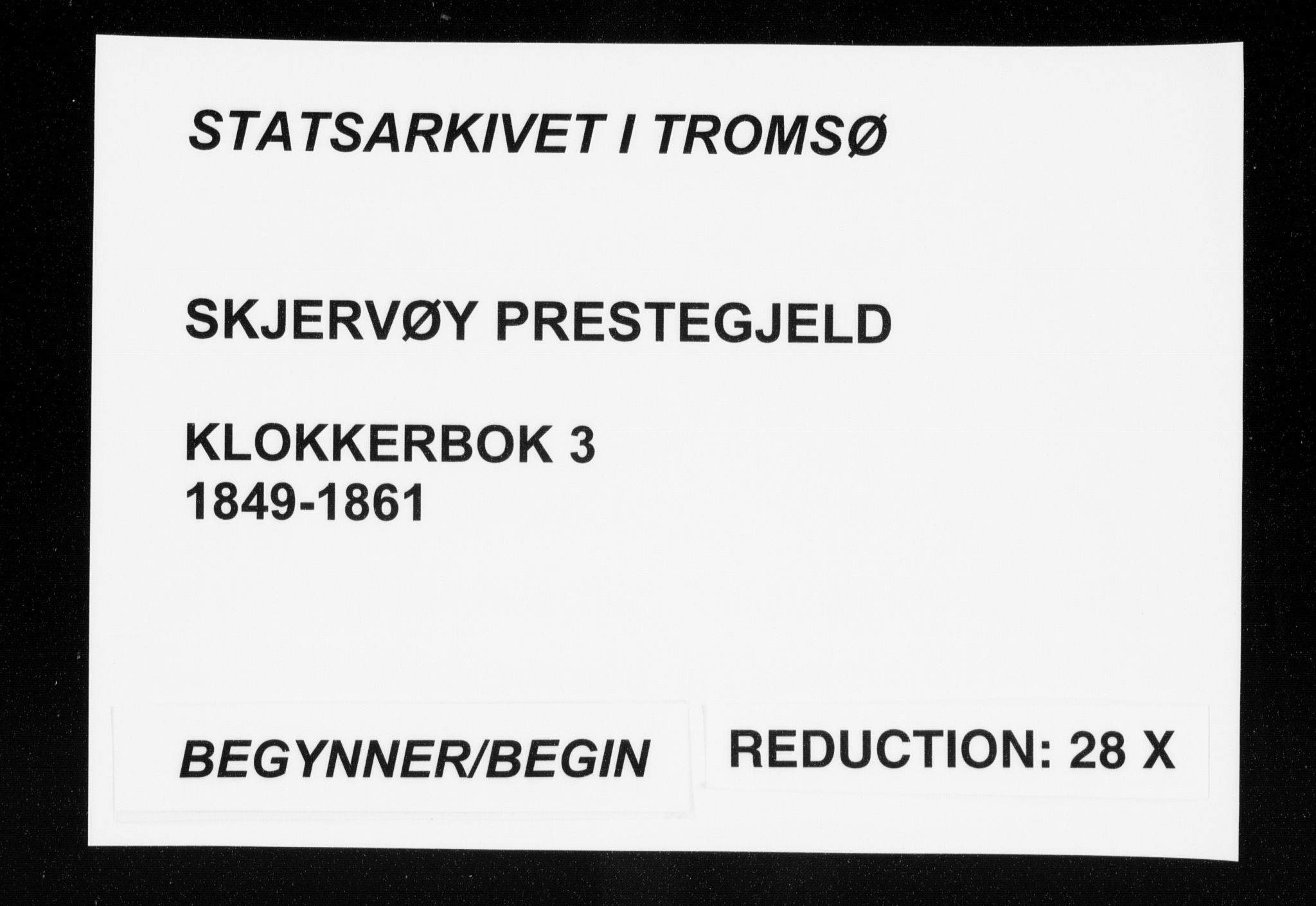Skjervøy sokneprestkontor, SATØ/S-1300/H/Ha/Hab/L0003klokker: Klokkerbok nr. 3, 1849-1861