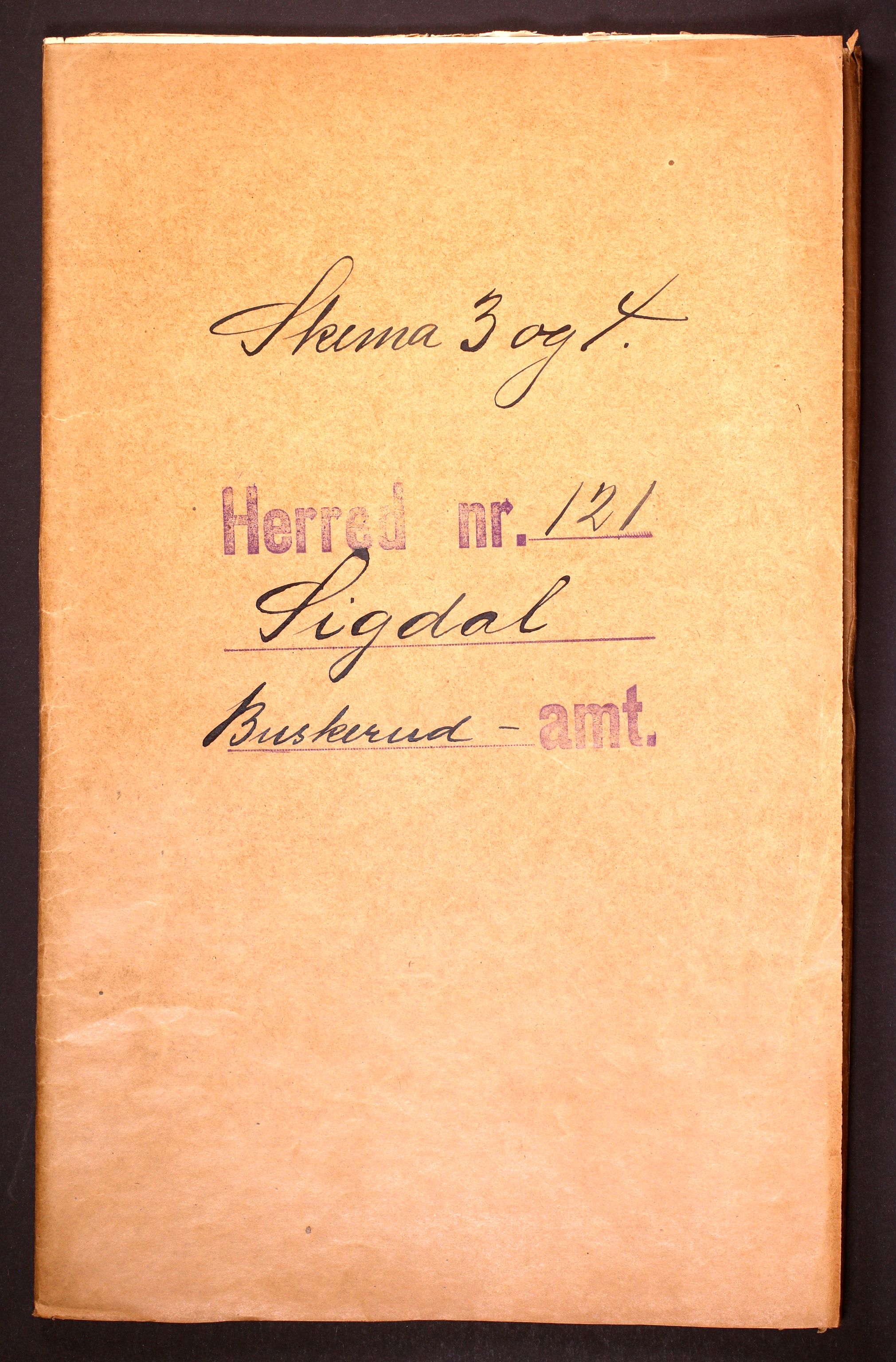 RA, Folketelling 1910 for 0621 Sigdal herred, 1910, s. 1