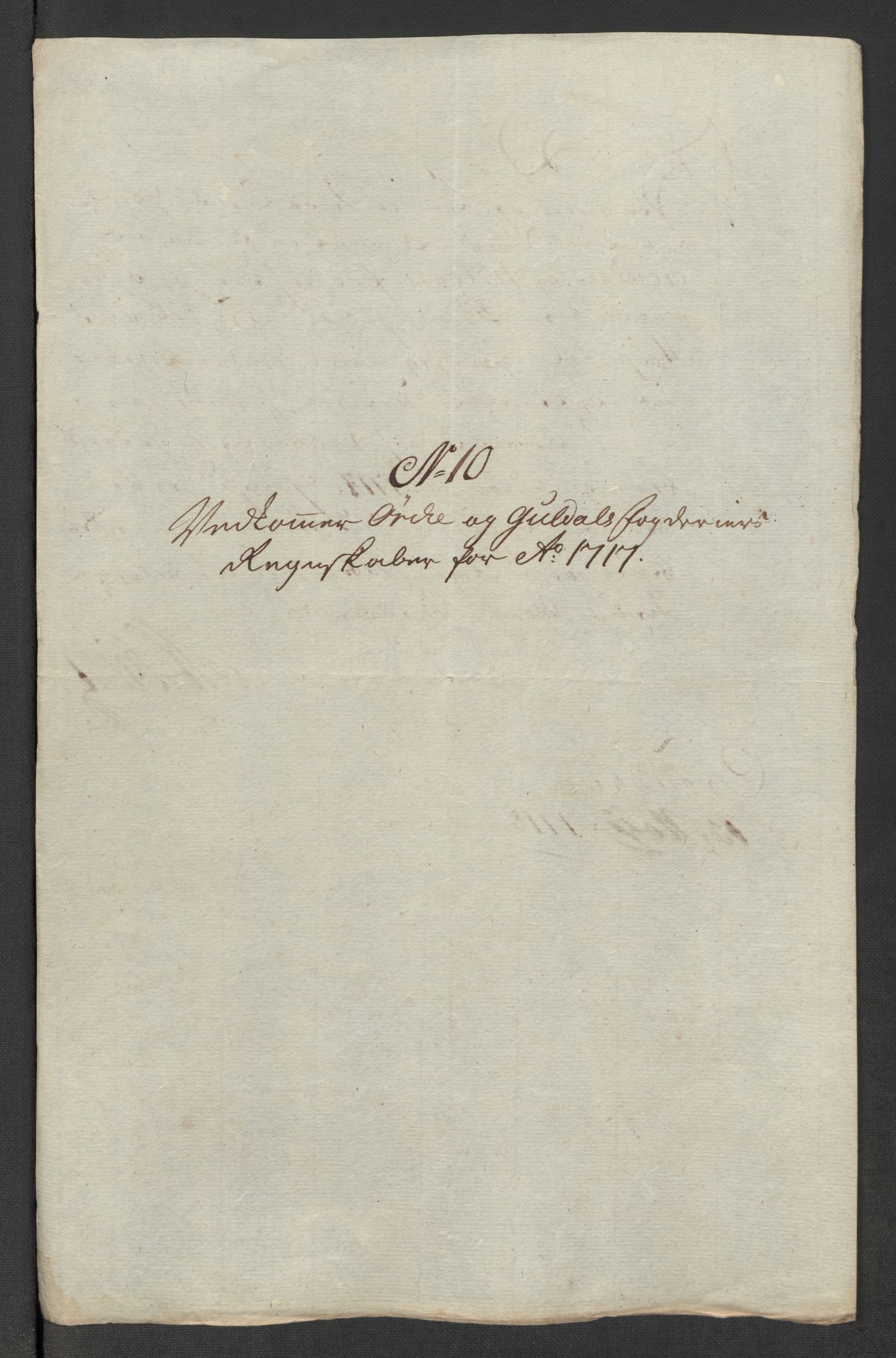 Rentekammeret inntil 1814, Reviderte regnskaper, Fogderegnskap, RA/EA-4092/R60/L3969: Fogderegnskap Orkdal og Gauldal, 1717, s. 156