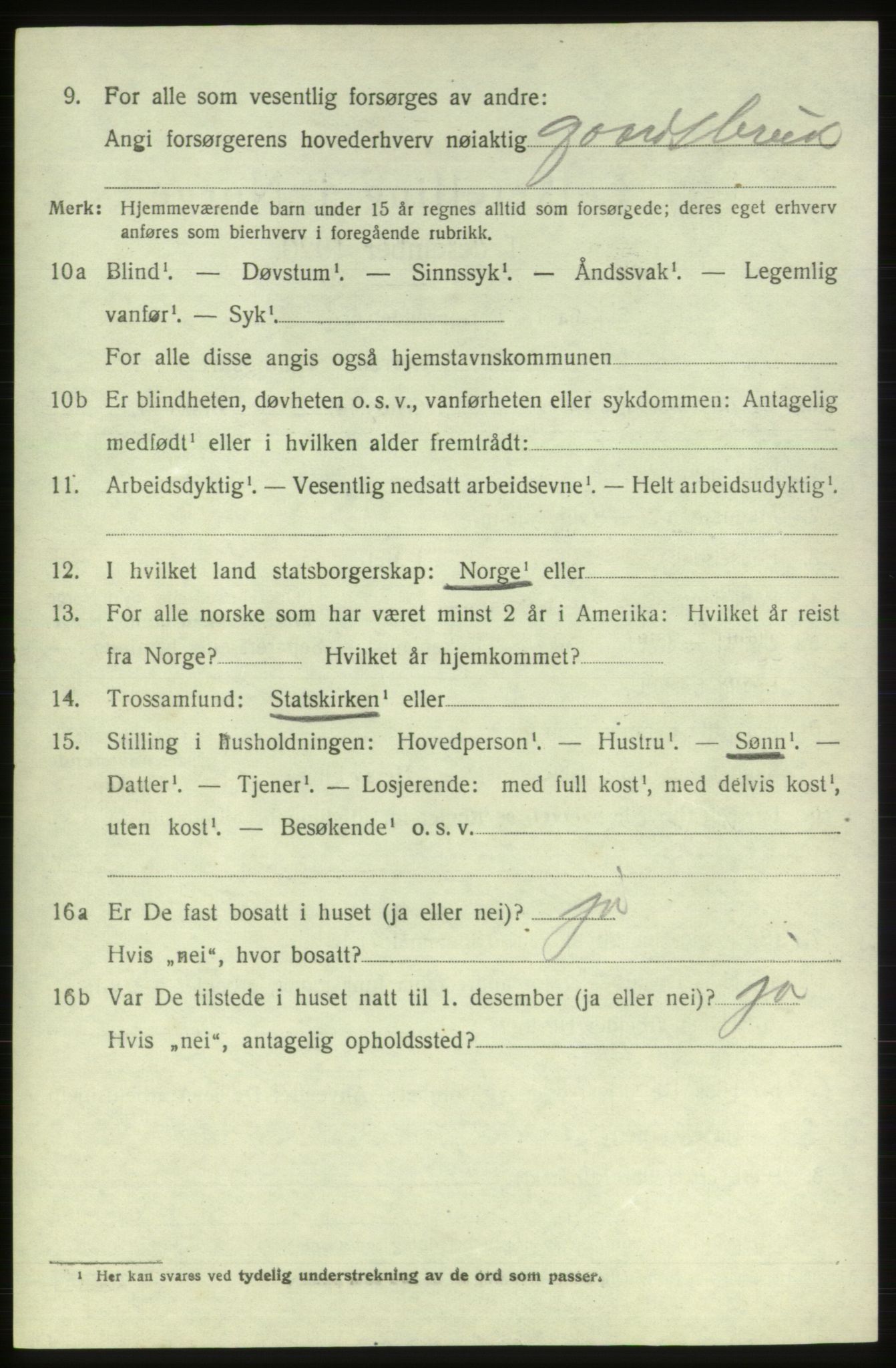 SAB, Folketelling 1920 for 1211 Etne herred, 1920, s. 1424