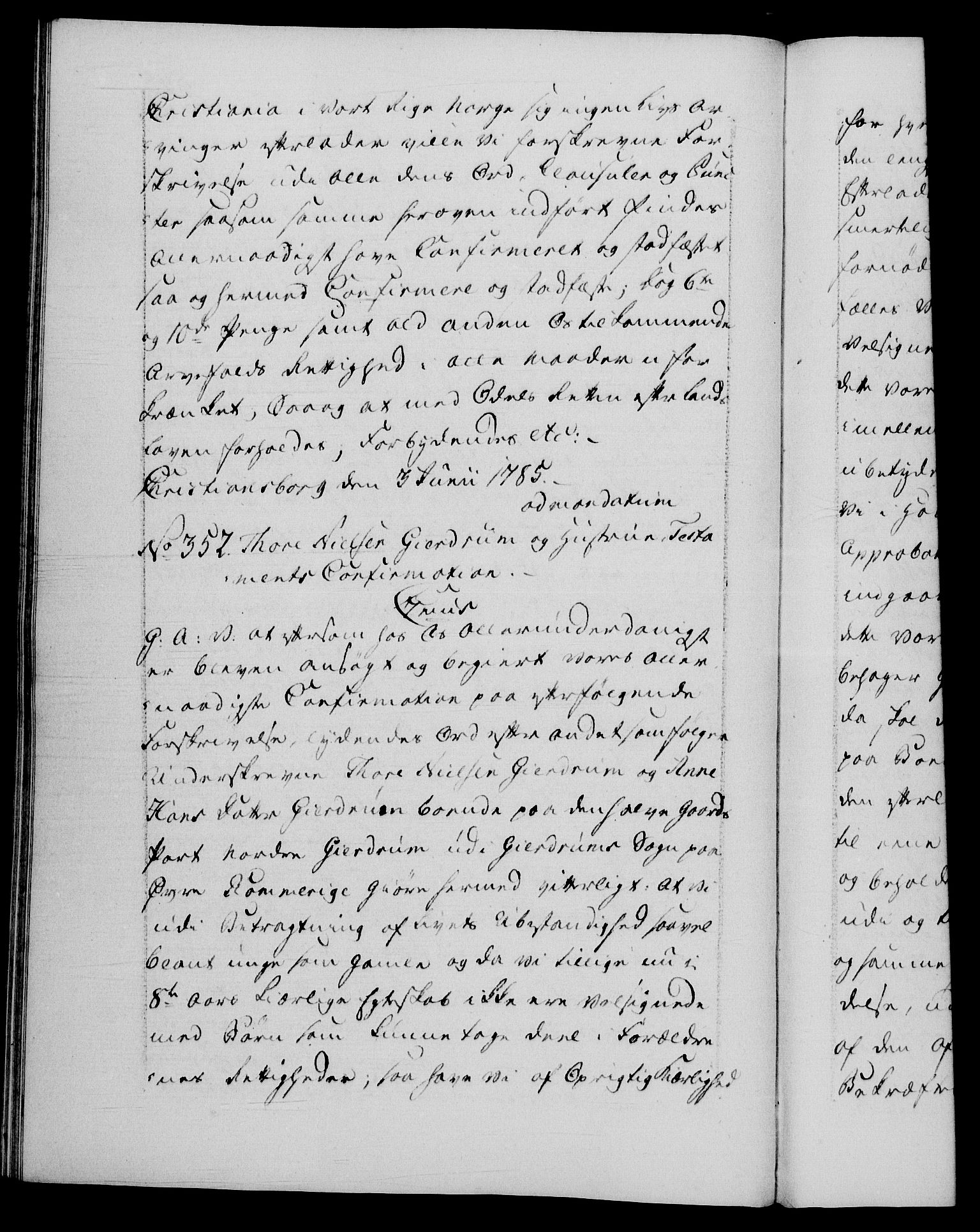 Danske Kanselli 1572-1799, AV/RA-EA-3023/F/Fc/Fca/Fcaa/L0050: Norske registre, 1784-1785, s. 645b
