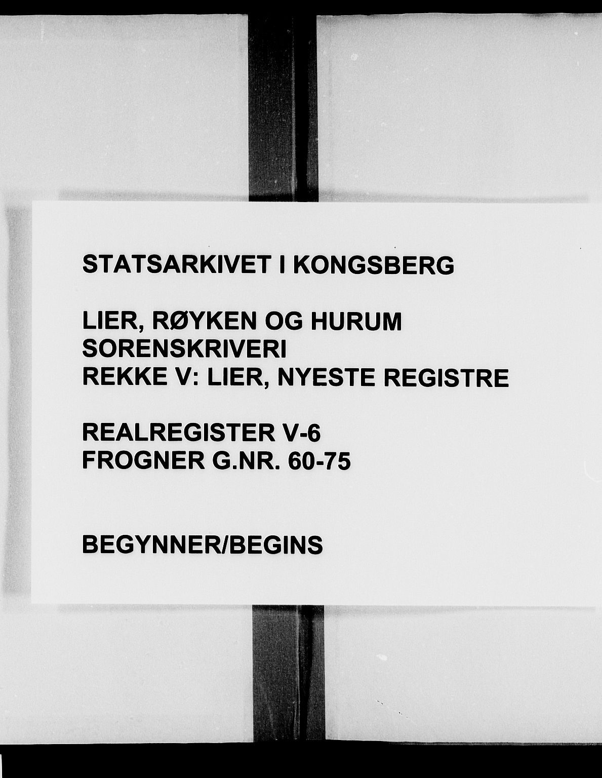 Lier, Røyken og Hurum sorenskriveri, SAKO/A-89/G/Gb/Gbe/L0006: Panteregister nr. V 6