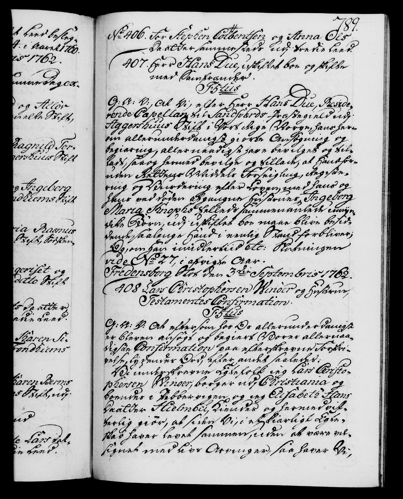 Danske Kanselli 1572-1799, AV/RA-EA-3023/F/Fc/Fca/Fcaa/L0041: Norske registre, 1760-1762, s. 789a