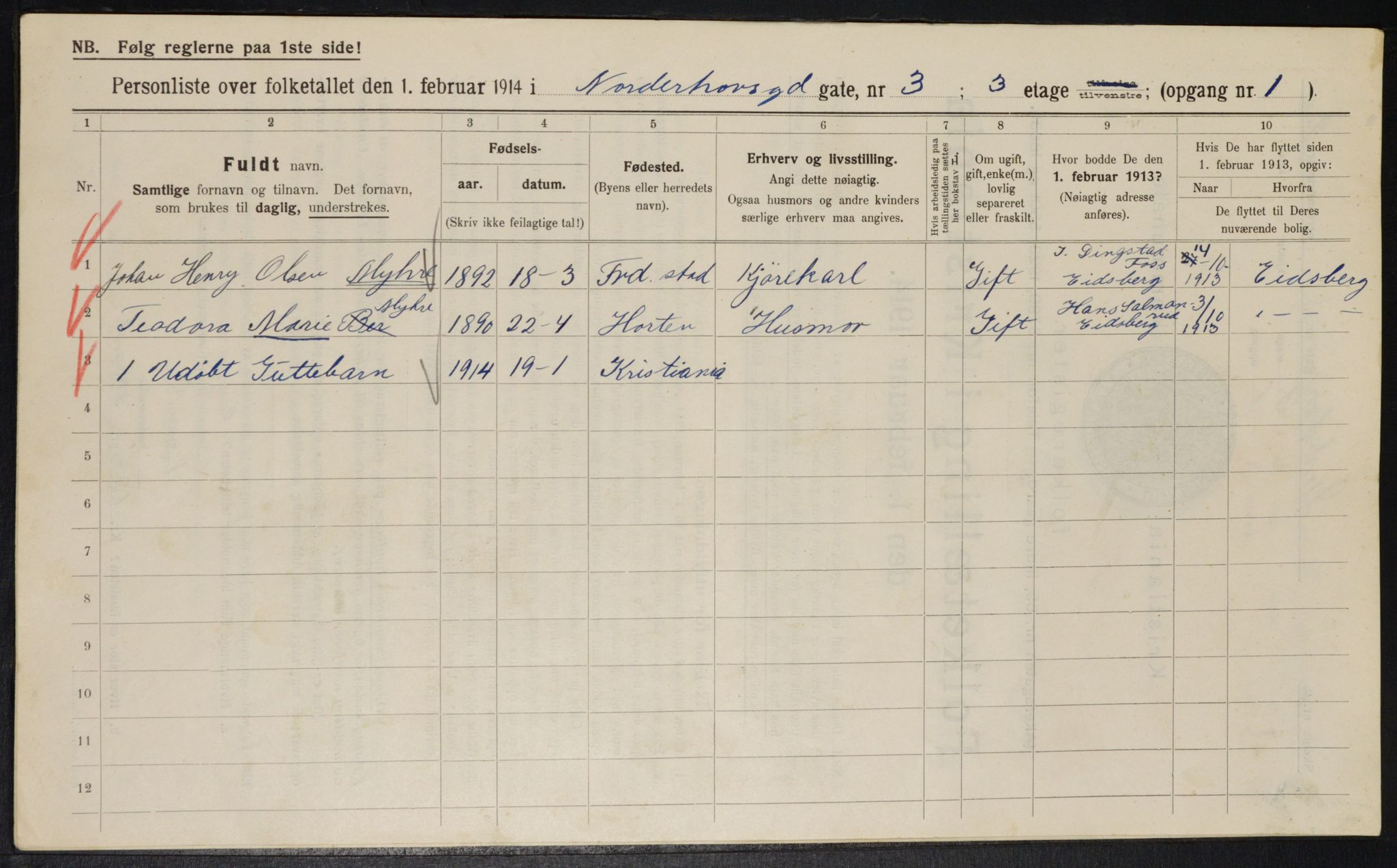 OBA, Kommunal folketelling 1.2.1914 for Kristiania, 1914, s. 72440