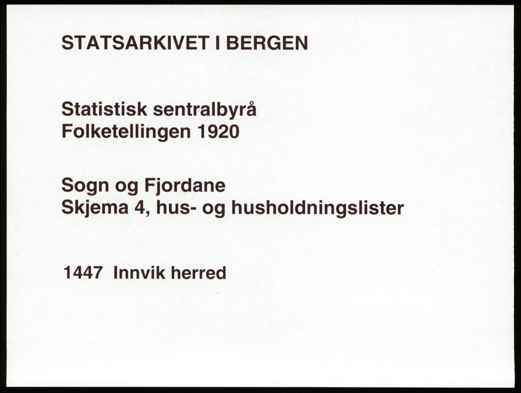 SAB, Folketelling 1920 for 1447 Innvik herred, 1920, s. 55