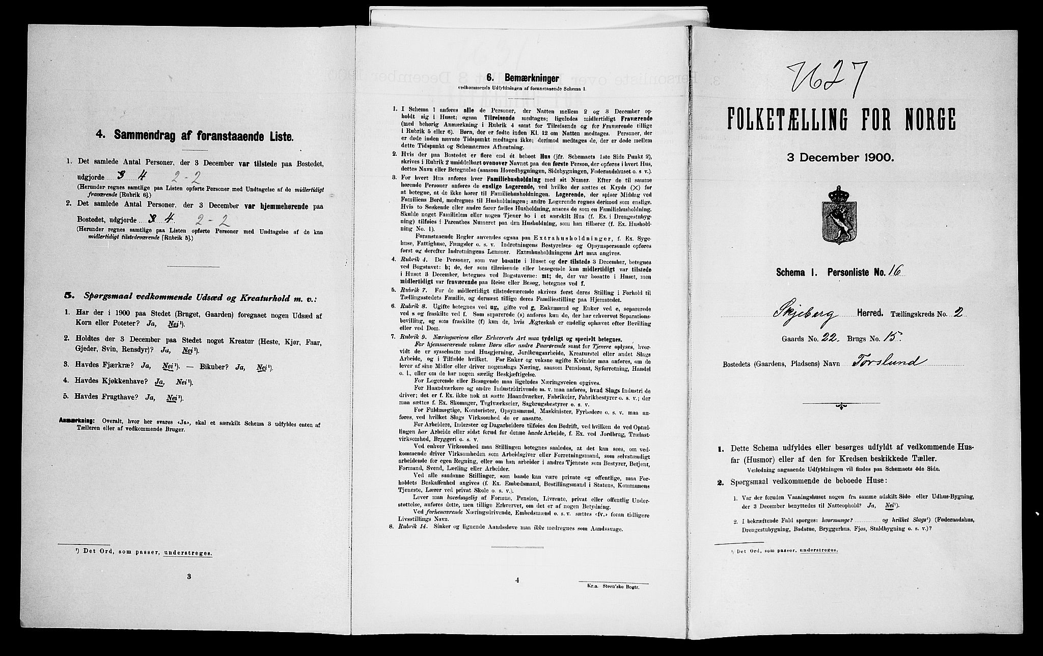 SAO, Folketelling 1900 for 0115 Skjeberg herred, 1900, s. 516