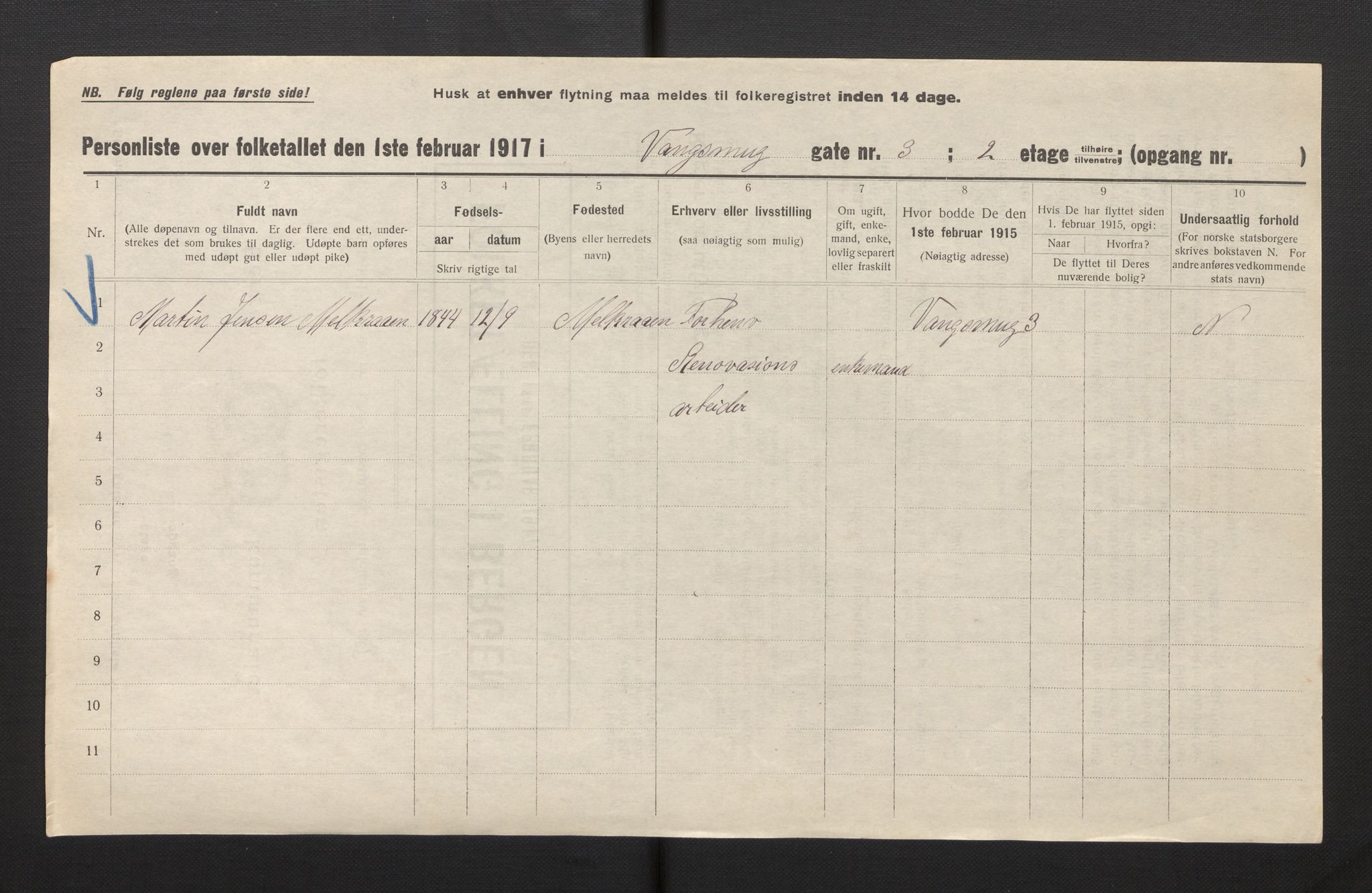 SAB, Kommunal folketelling 1917 for Bergen kjøpstad, 1917, s. 43553