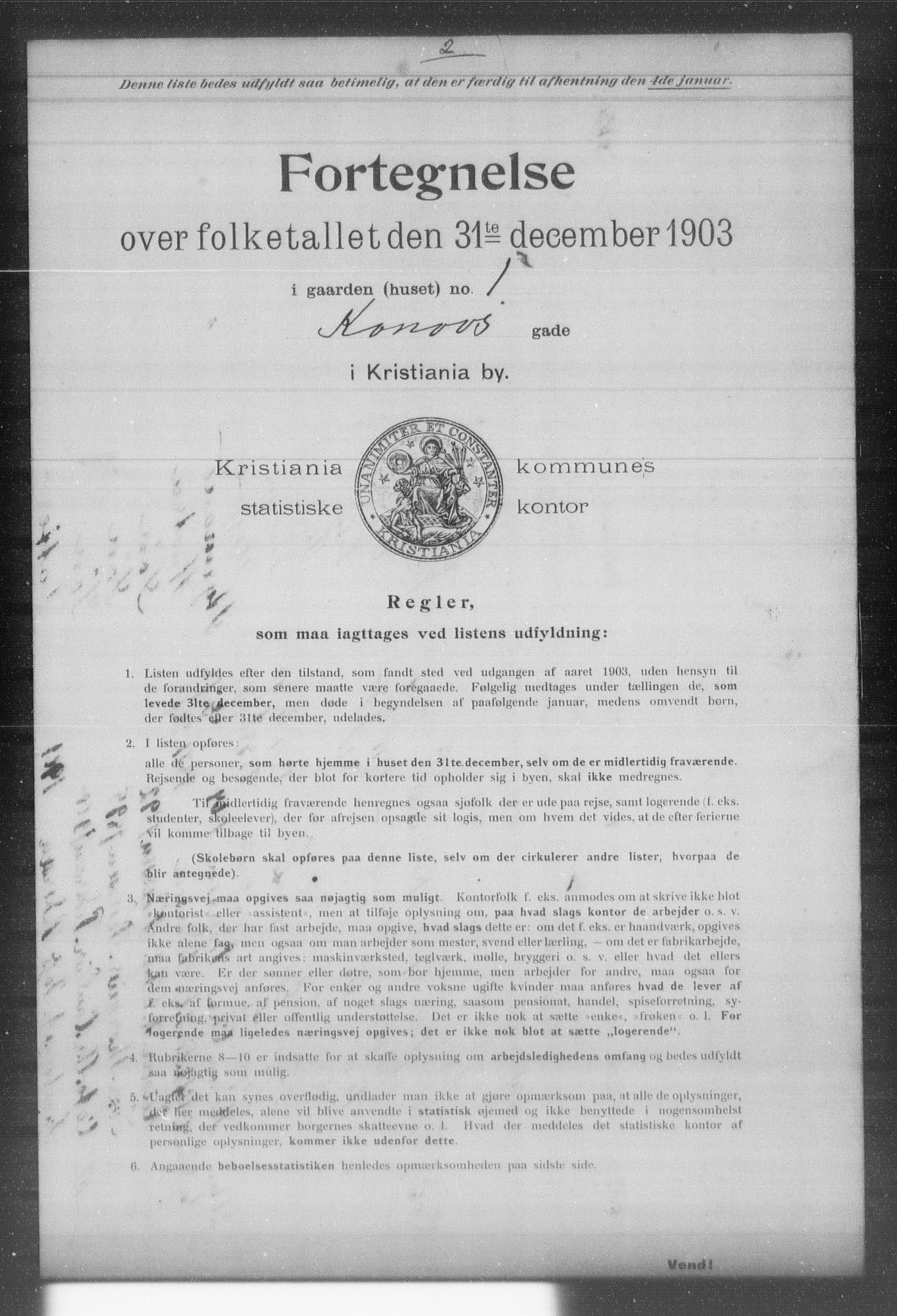 OBA, Kommunal folketelling 31.12.1903 for Kristiania kjøpstad, 1903, s. 10375
