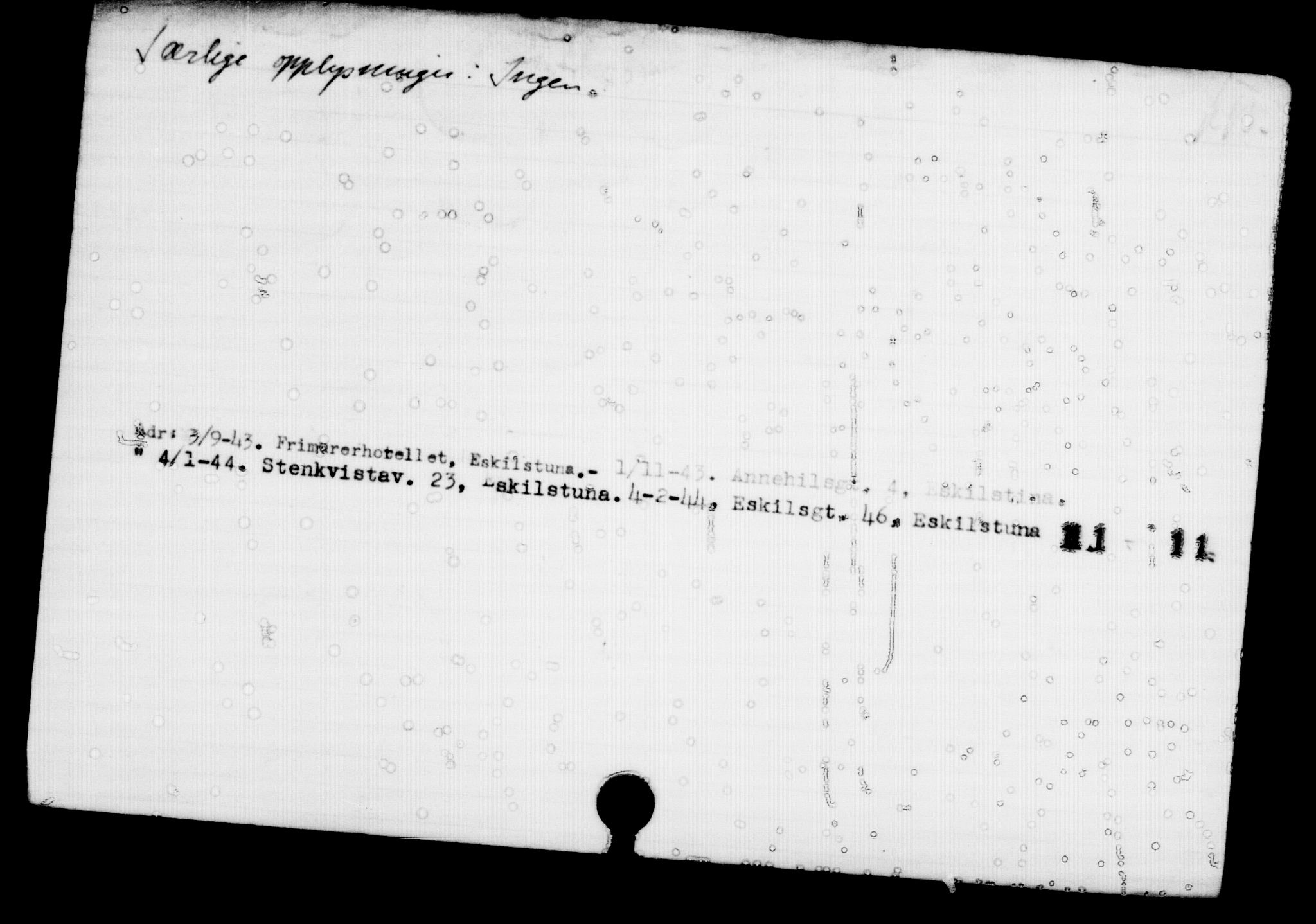 Utenriksstasjonene, Legasjonen i Stockholm, Flyktningkontoret, AV/RA-S-6753/V/Va/L0001: Kjesäterkartoteket, flyktninger med registreringsnr. 1-1000, 1940-1945, s. 14