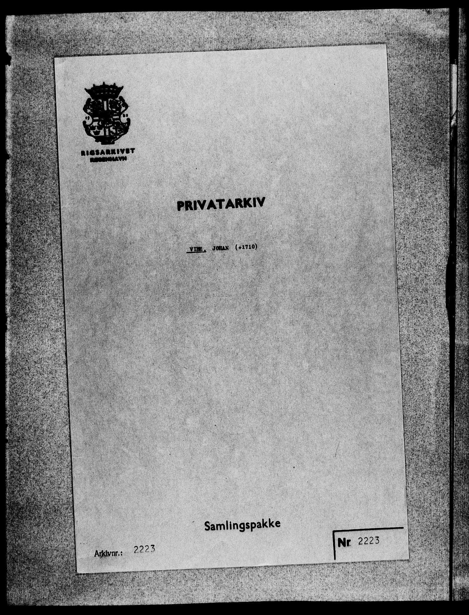 Fra DRA 1996, Privatarkiver etter 1660, AV/RA-EA-5941/F/L0001: Privatarkiver etter 1660, 1669-1740, s. 252