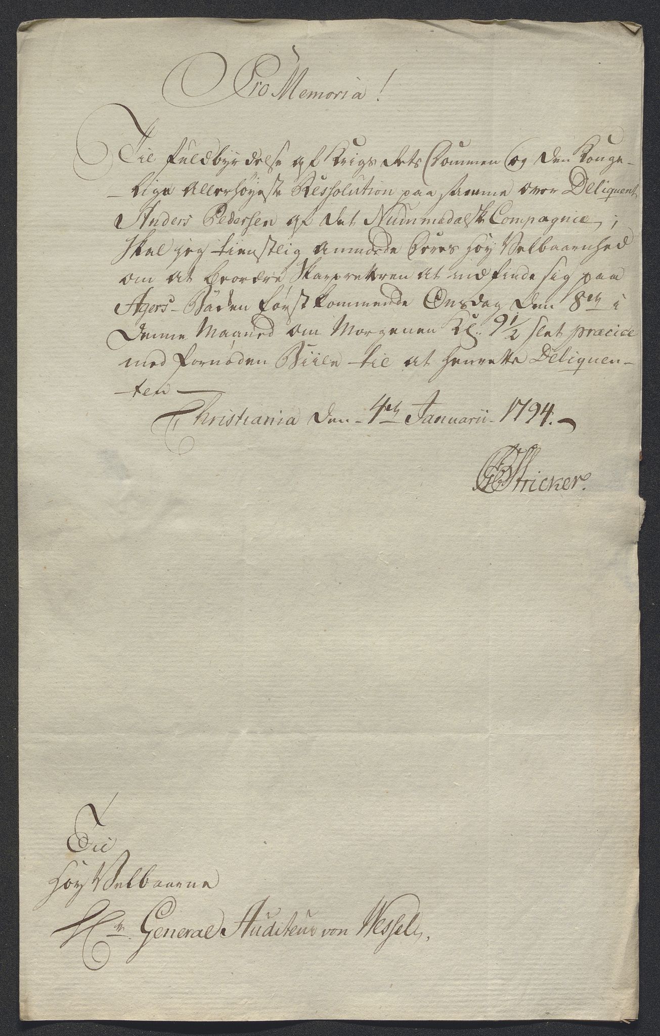 Forsvaret, Generalauditøren, AV/RA-RAFA-1772/F/Fd/L0004d: Breve fra regimenterne 1765 - 1795., 1765-1795, s. 92
