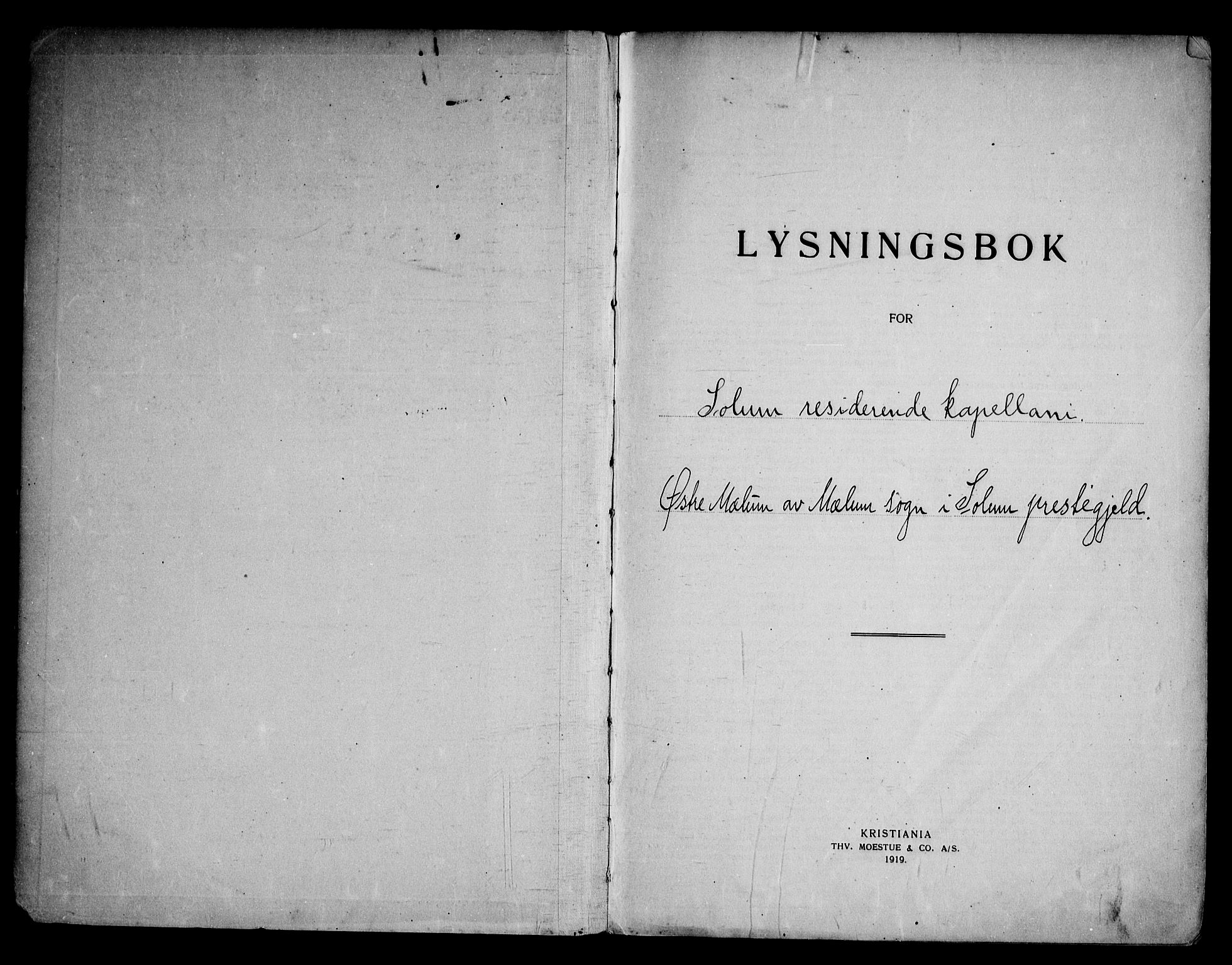 Solum kirkebøker, AV/SAKO-A-306/H/Hb/L0001: Lysningsprotokoll nr. II 1, 1929-1963