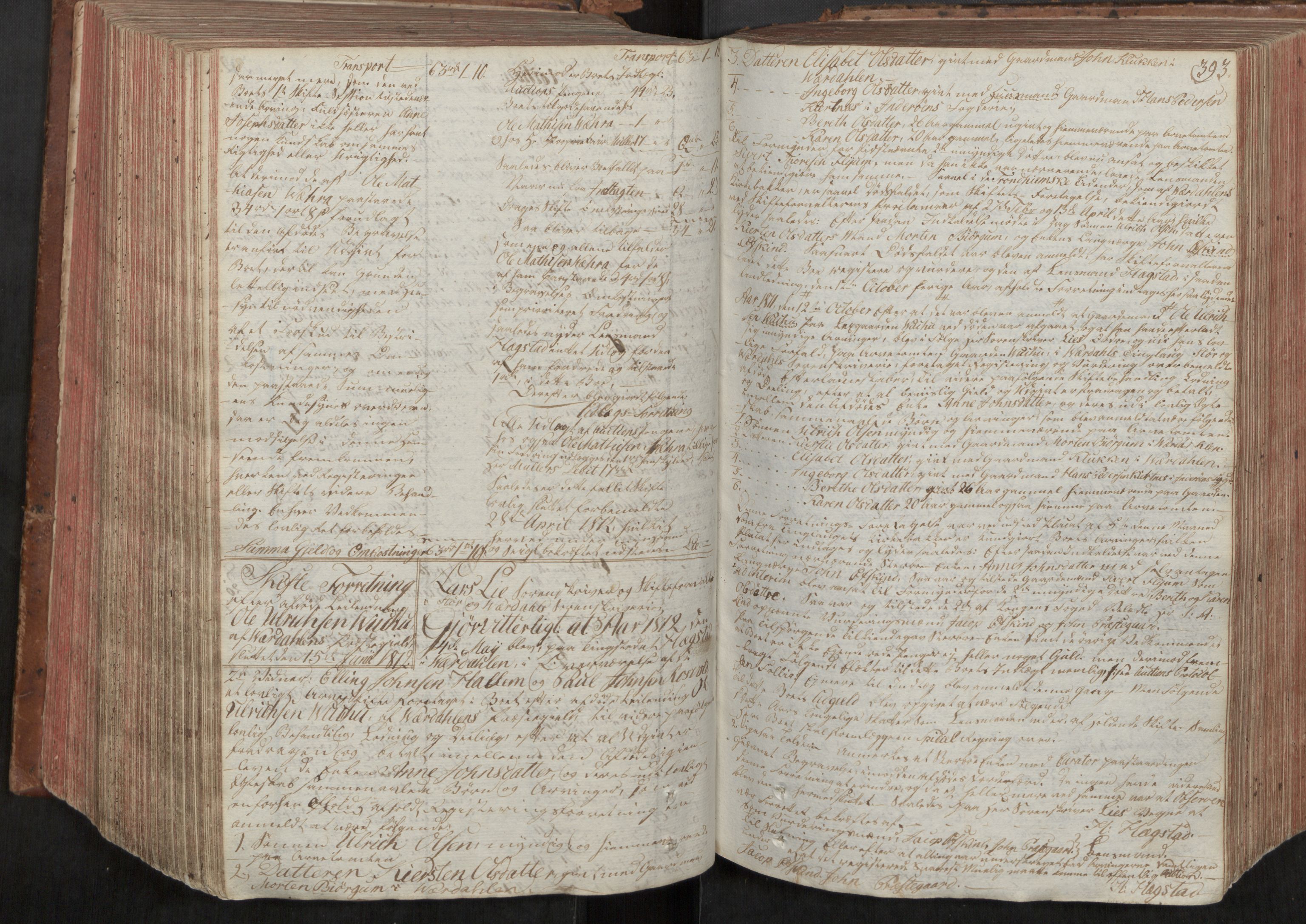 Stjør- og Verdal sorenskriveri, AV/SAT-A-4167/1/3/3A/L0024: Skifteprotokoll 19, 1808-1813, s. 393