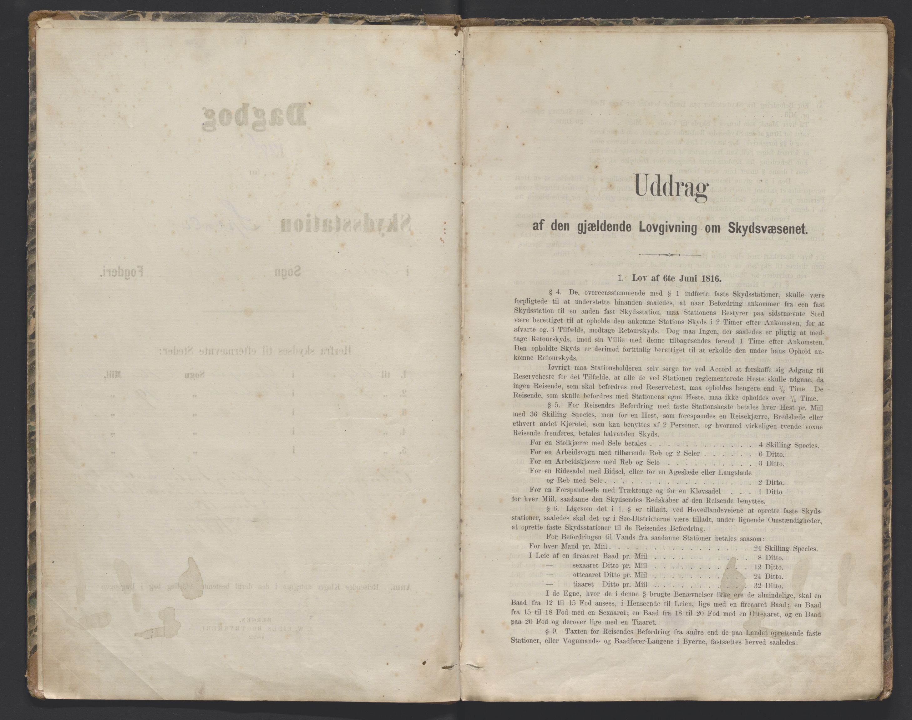 Lensmannen i Jostedal, SAB/A-28601/0026/L0005: Skyssdagbok Sperle skysstasjon, 1886-1894