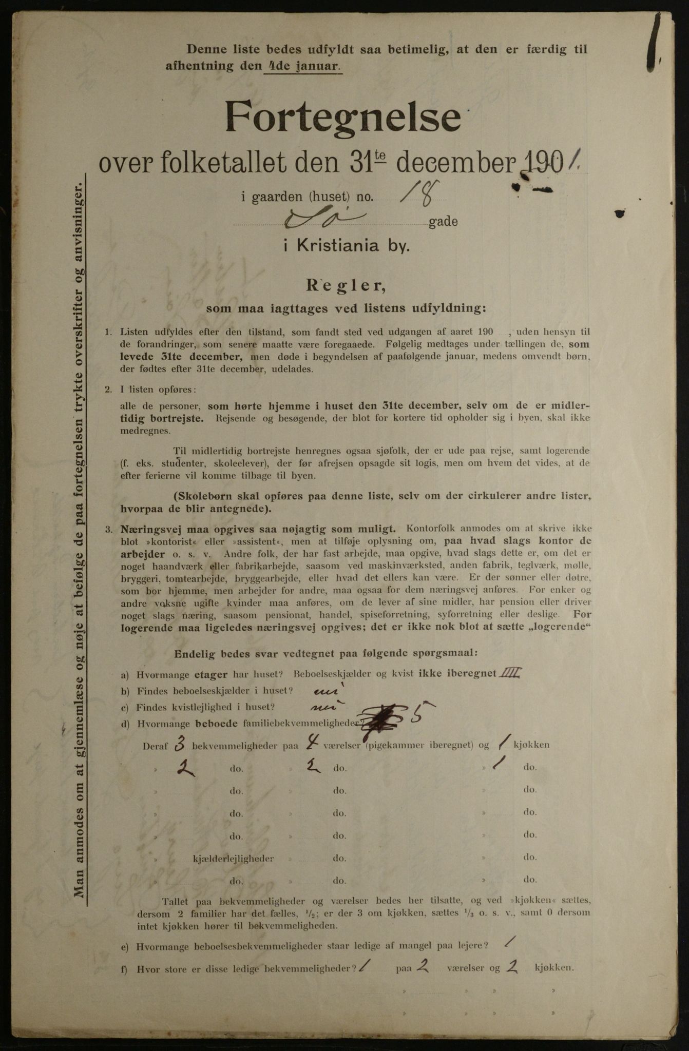 OBA, Kommunal folketelling 31.12.1901 for Kristiania kjøpstad, 1901, s. 14663