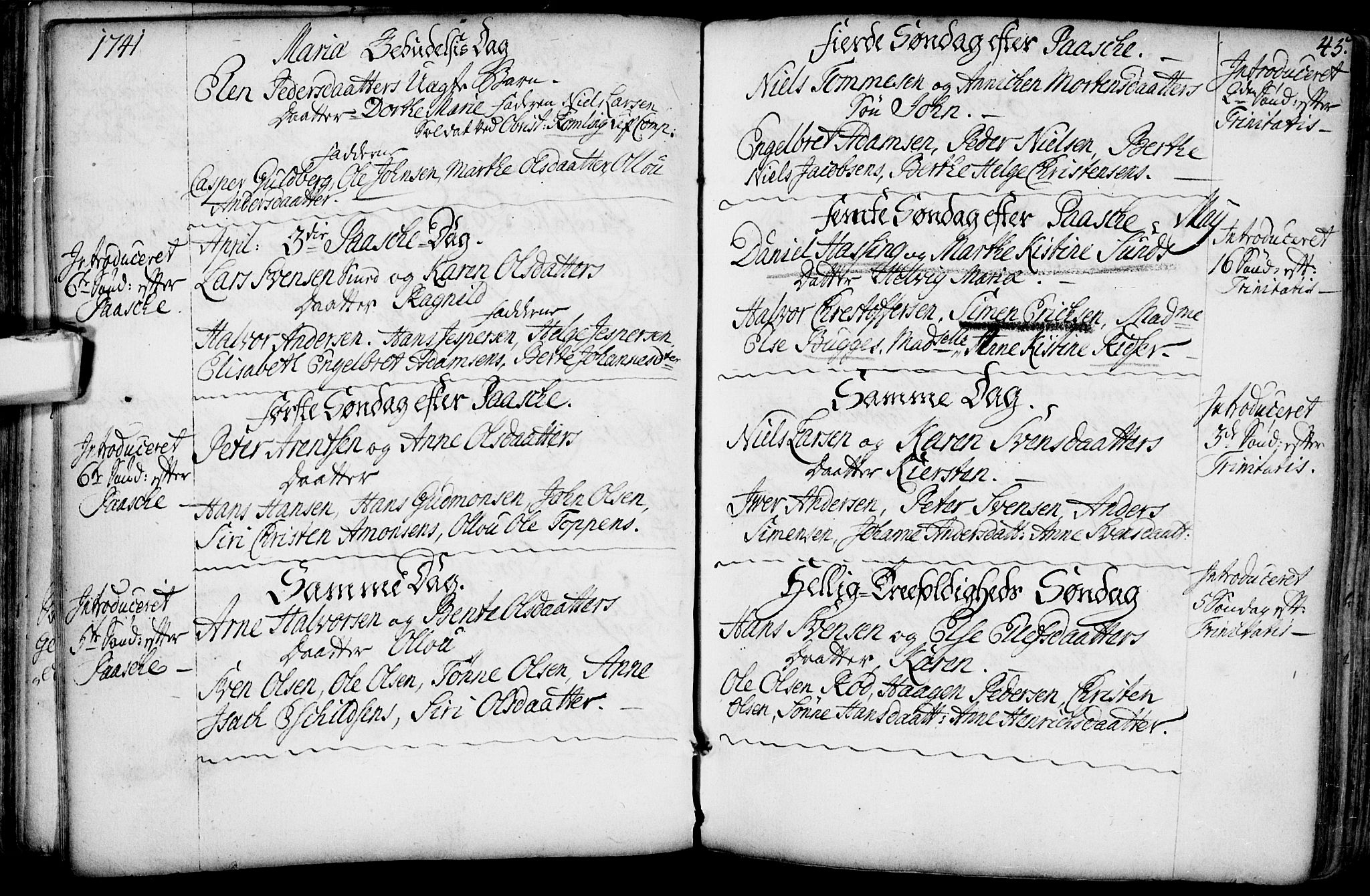 Glemmen prestekontor Kirkebøker, AV/SAO-A-10908/F/Fa/L0001: Ministerialbok nr. 1, 1733-1759, s. 45