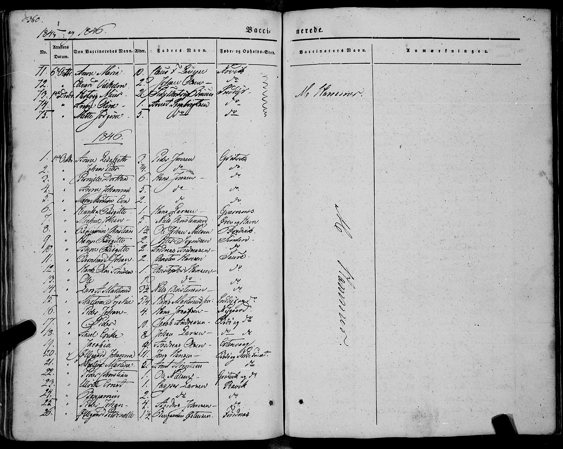 Ministerialprotokoller, klokkerbøker og fødselsregistre - Nordland, AV/SAT-A-1459/805/L0097: Ministerialbok nr. 805A04, 1837-1861, s. 360