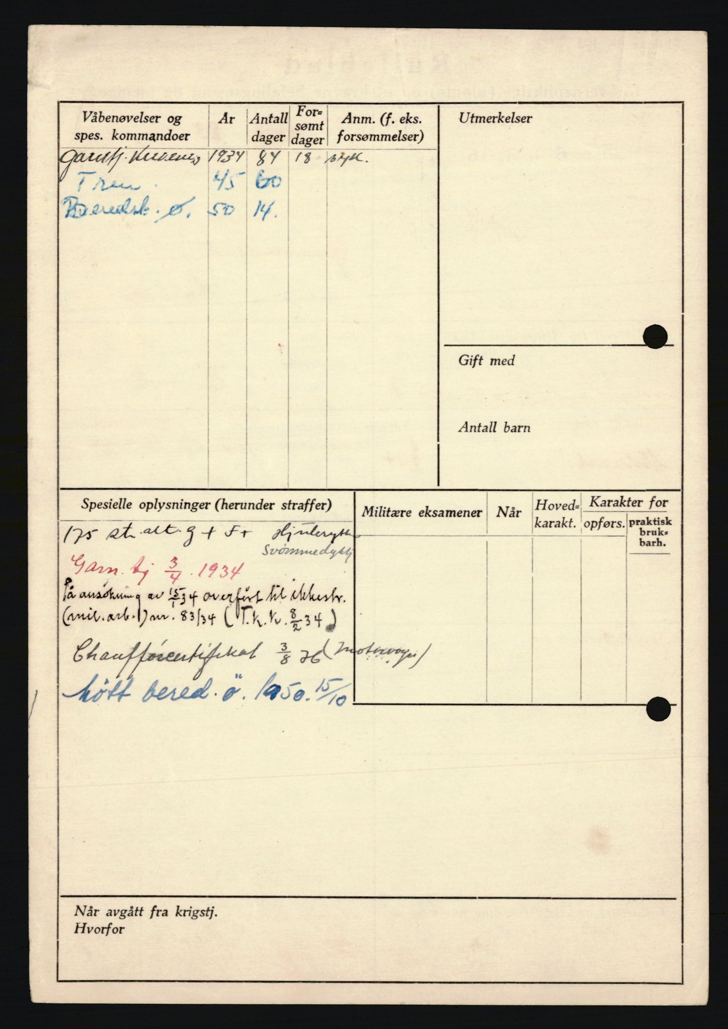 Forsvaret, Troms infanteriregiment nr. 16, AV/RA-RAFA-3146/P/Pa/L0018: Rulleblad for regimentets menige mannskaper, årsklasse 1934, 1934, s. 226