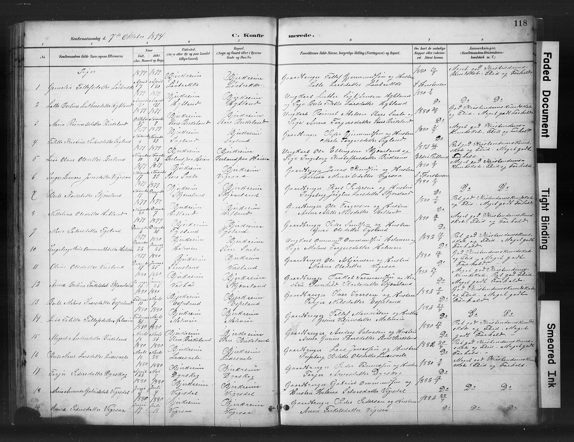 Helleland sokneprestkontor, AV/SAST-A-101810: Klokkerbok nr. B 5, 1887-1908, s. 118