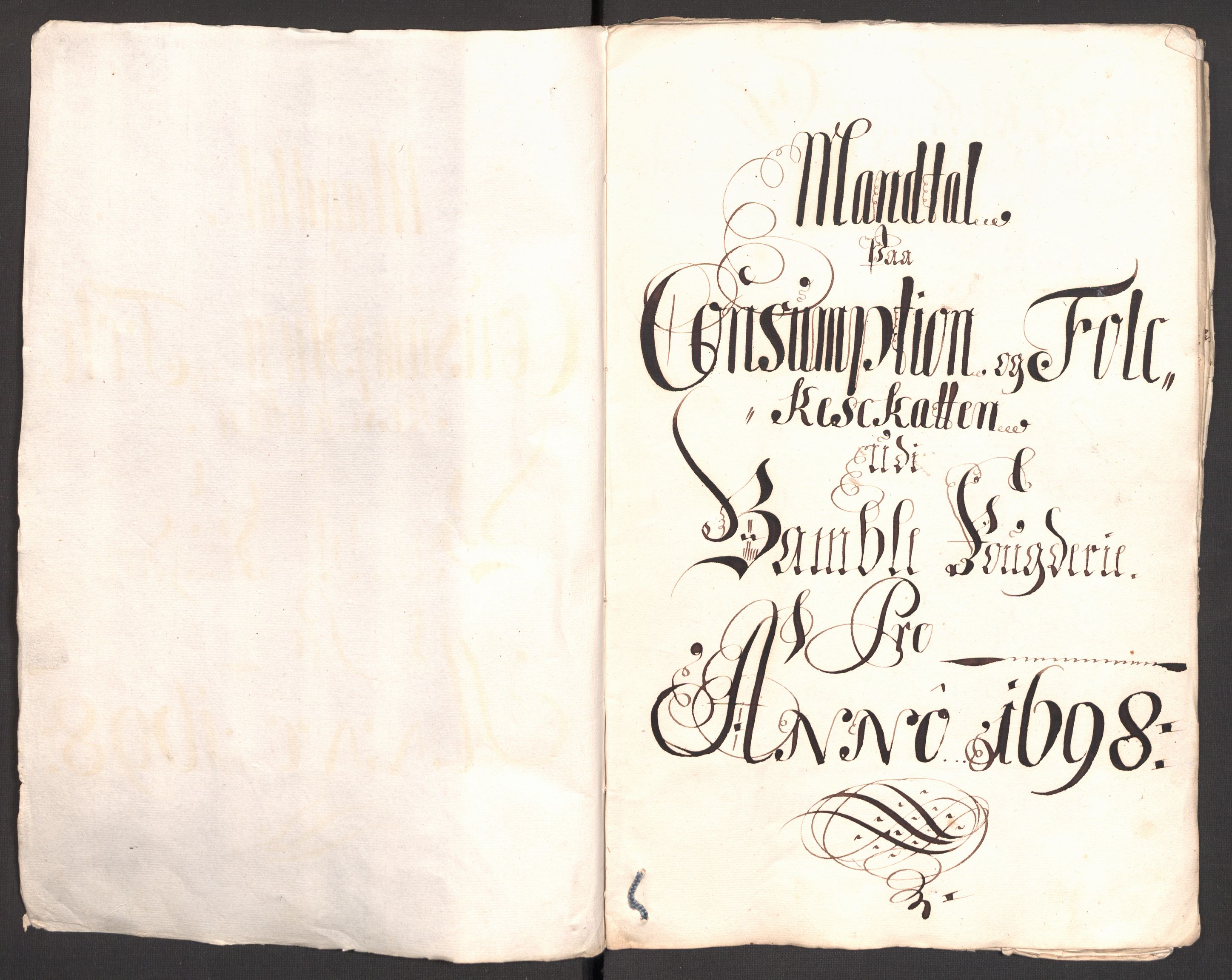 Rentekammeret inntil 1814, Reviderte regnskaper, Fogderegnskap, RA/EA-4092/R36/L2099: Fogderegnskap Øvre og Nedre Telemark og Bamble, 1698, s. 179