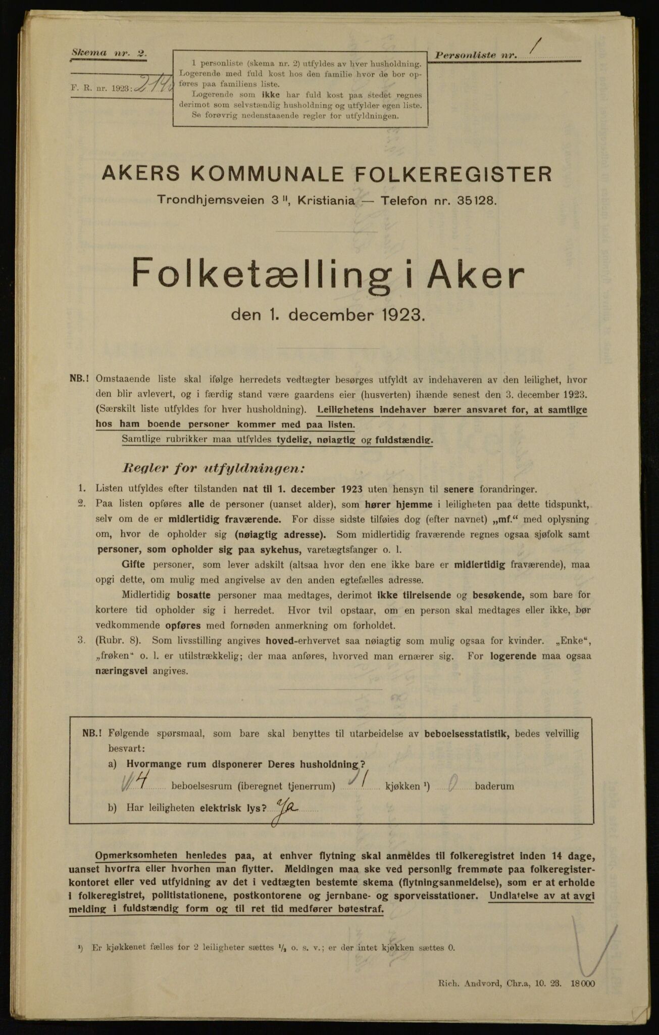 , Kommunal folketelling 1.12.1923 for Aker, 1923, s. 36025