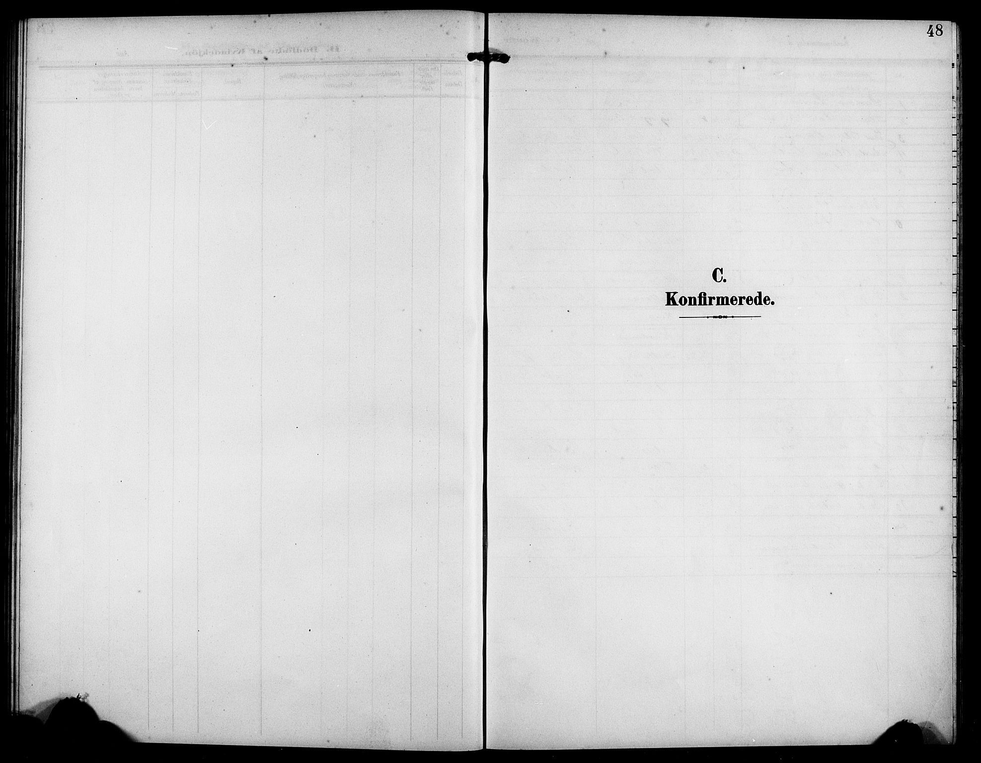 Finnås sokneprestembete, AV/SAB-A-99925/H/Ha/Hab/Habc/L0003: Klokkerbok nr. C 3, 1907-1917, s. 48