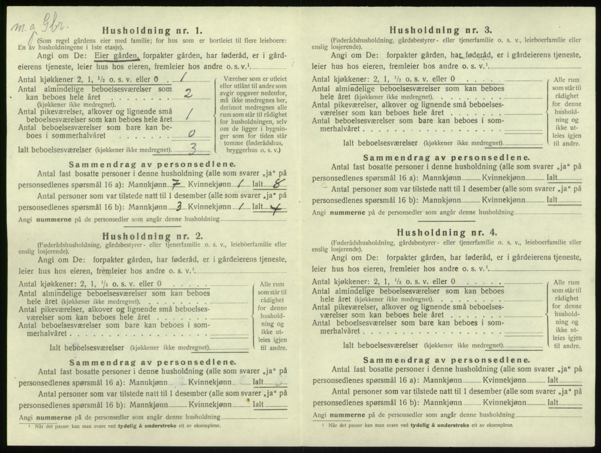 SAB, Folketelling 1920 for 1414 Brekke herred, 1920, s. 303