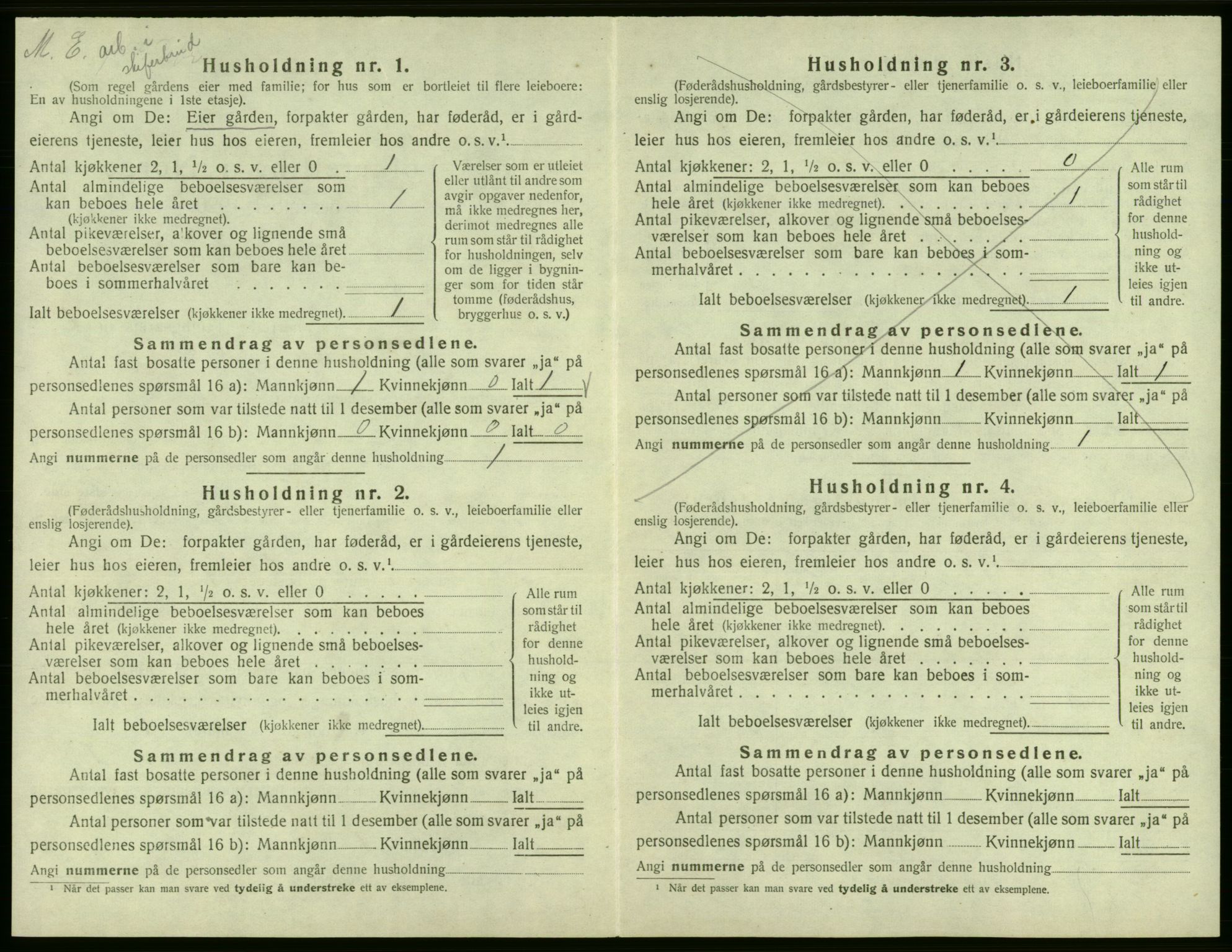 SAB, Folketelling 1920 for 1227 Jondal herred, 1920, s. 40