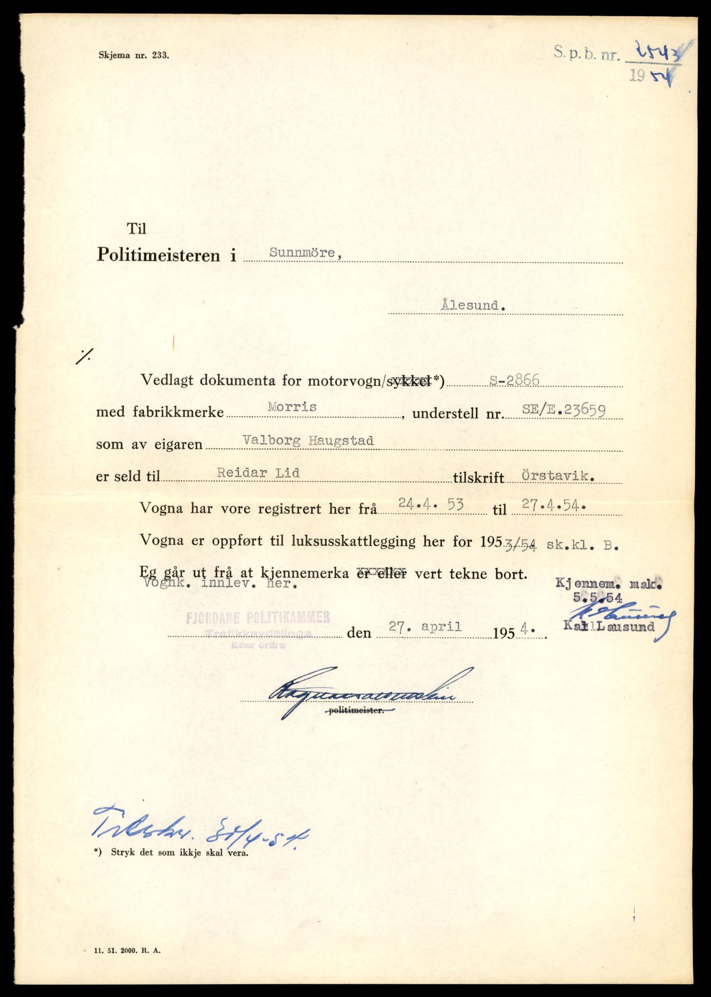 Møre og Romsdal vegkontor - Ålesund trafikkstasjon, AV/SAT-A-4099/F/Fe/L0045: Registreringskort for kjøretøy T 14320 - T 14444, 1927-1998, s. 2089