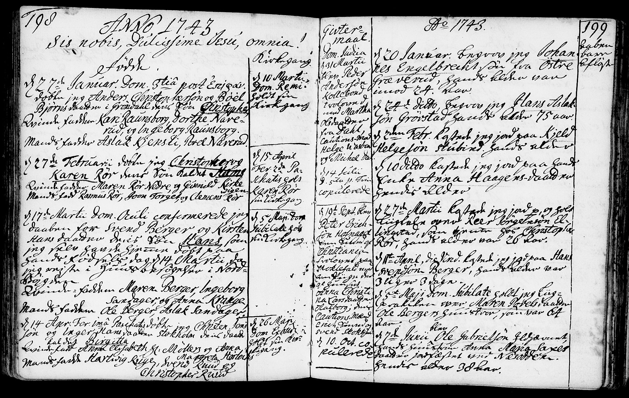 Nesodden prestekontor Kirkebøker, AV/SAO-A-10013/F/Fa/L0001: Ministerialbok nr. I 1, 1709-1750, s. 198-199