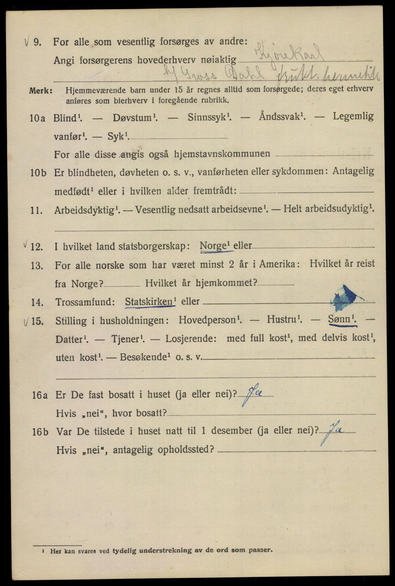 SAO, Folketelling 1920 for 0301 Kristiania kjøpstad, 1920, s. 413276