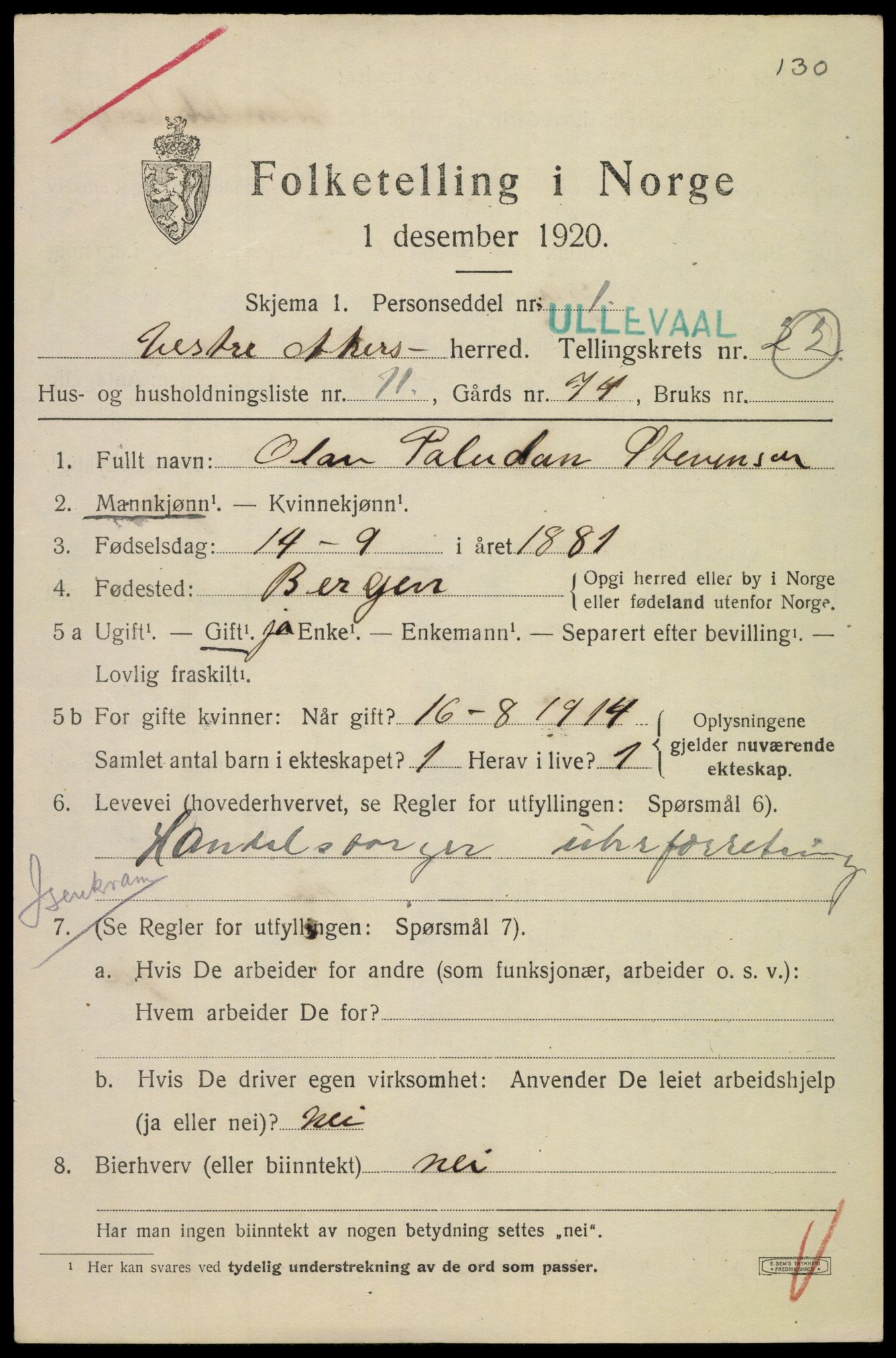 SAO, Folketelling 1920 for 0218 Aker herred, 1920, s. 125912