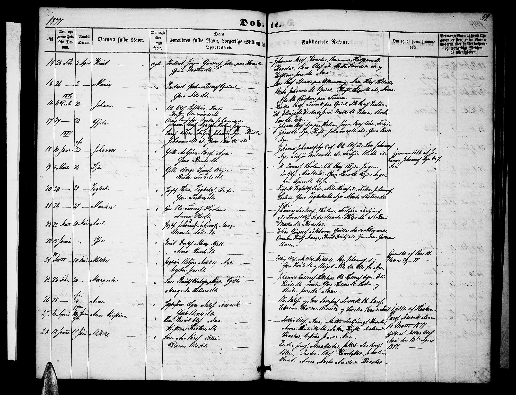 Ullensvang sokneprestembete, AV/SAB-A-78701/H/Hab: Klokkerbok nr. B 10, 1858-1886, s. 59