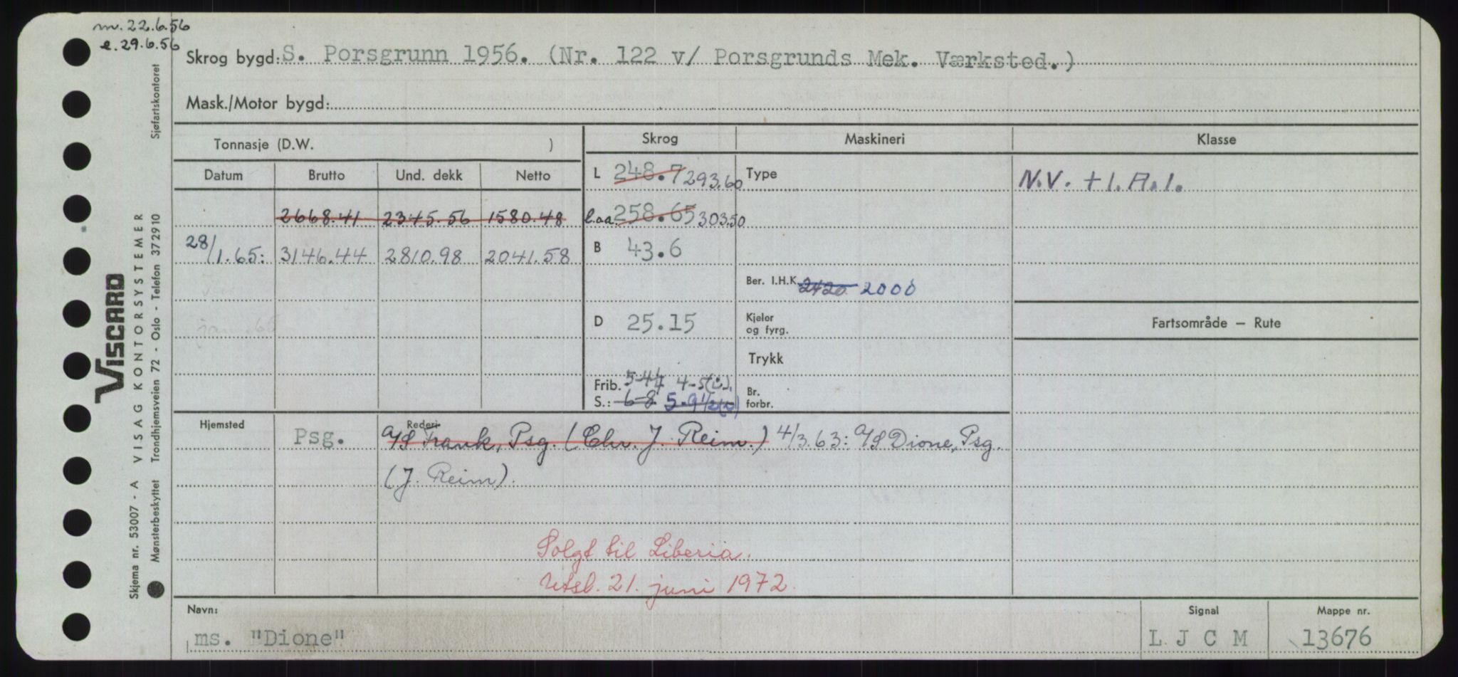 Sjøfartsdirektoratet med forløpere, Skipsmålingen, RA/S-1627/H/Hd/L0008: Fartøy, C-D, s. 501