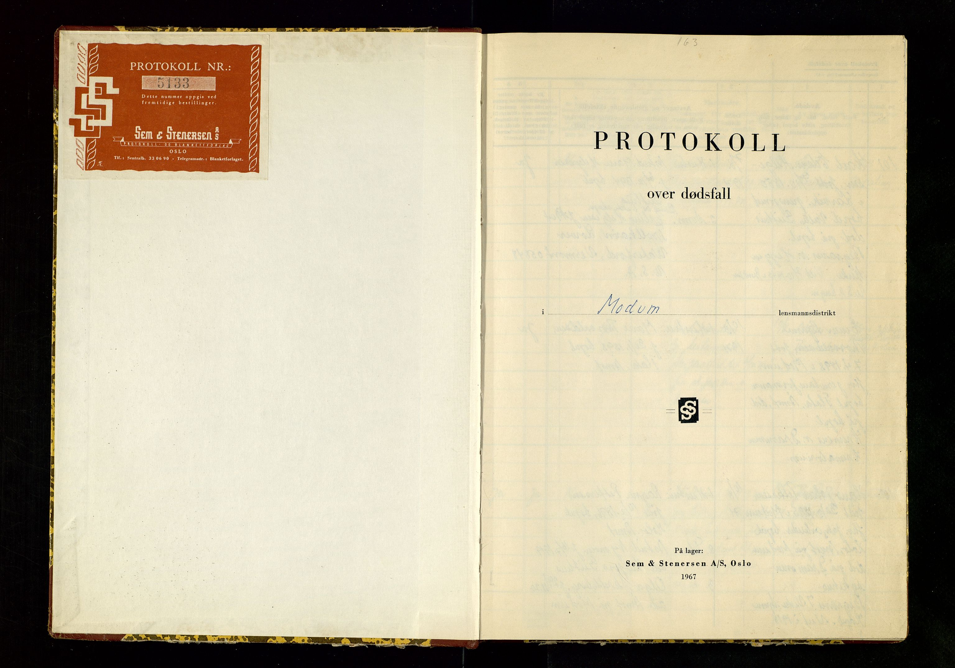 Modum lensmannskontor, AV/SAKO-A-524/H/Ha/Hac/L0006: Dødsfallsprotokoll , 1971-1972